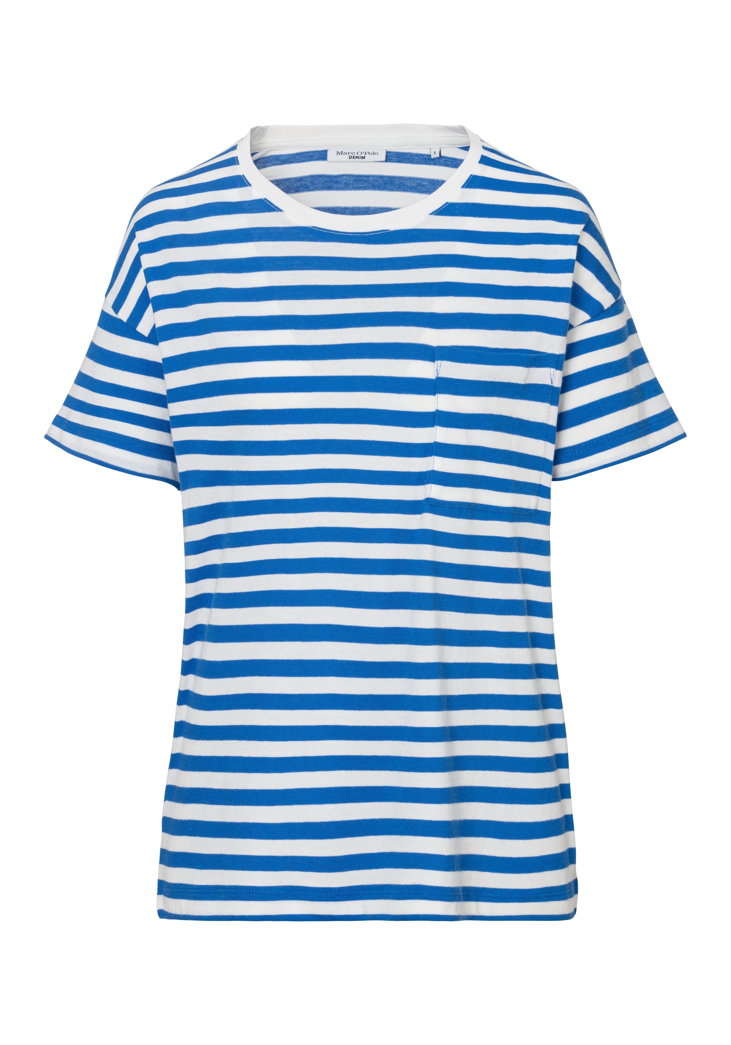Marc O'Polo DENIM T-shirt van duurzame katoen gestreepte look