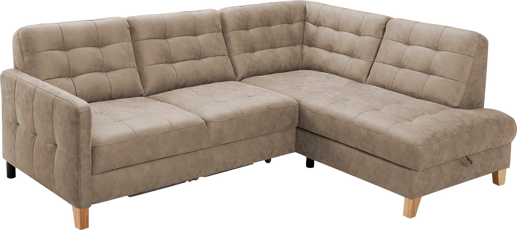 exxpo - sofa fashion Hoekbank Elio, compact en comfortabel, handig, tijdloos design, L-vorm