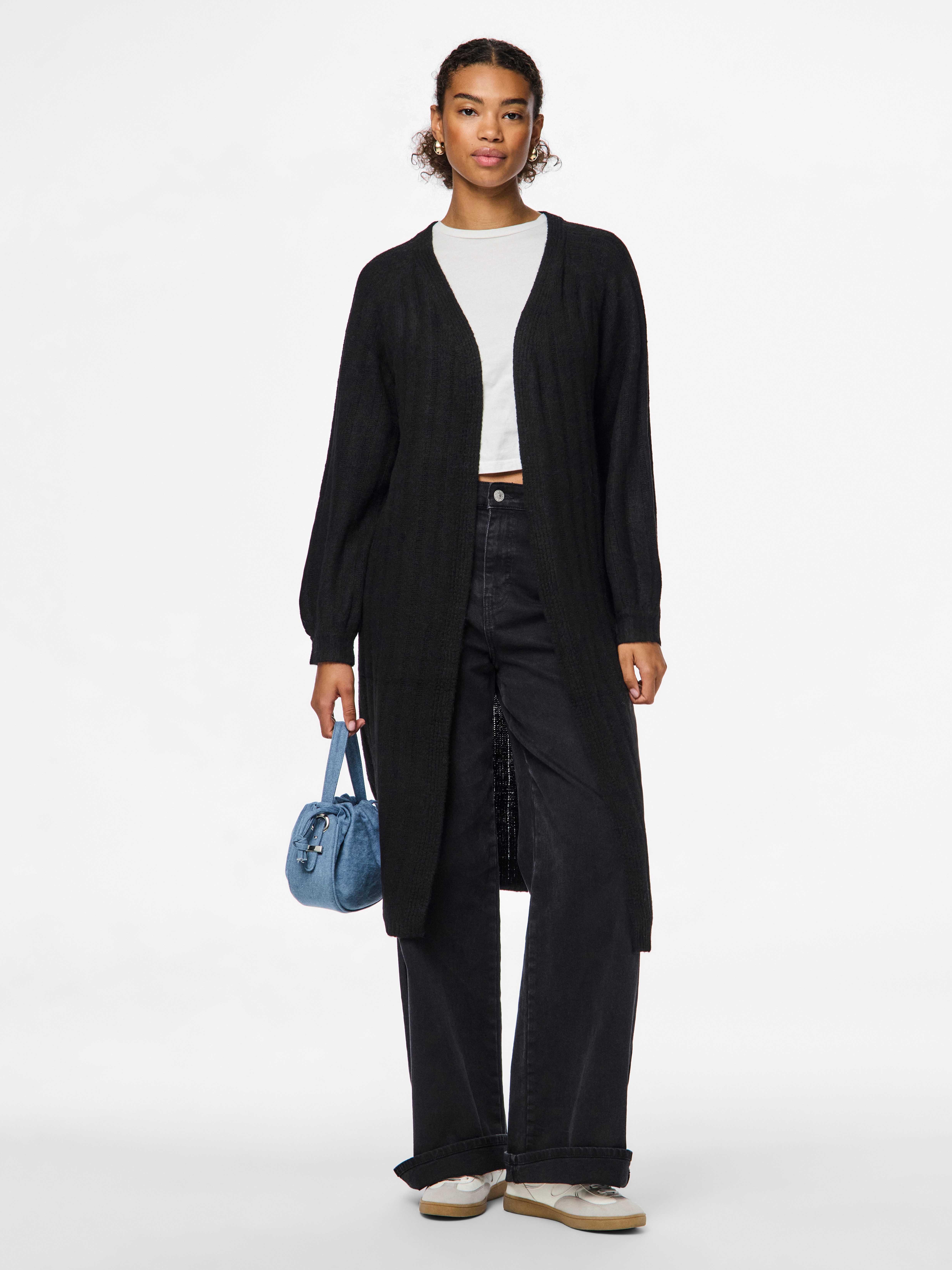 pieces Vest PCMAGGY LS LONG KNIT CARDIGAN NOOS BC