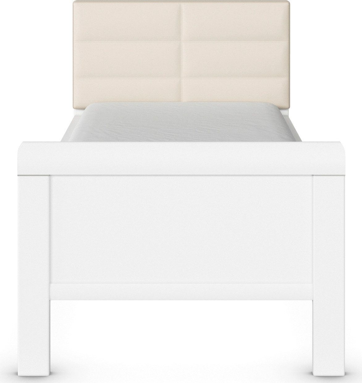 rauch Bed Eenpersoons Stollenbed EVELYN in comfortabele hoogte met gestoffeerd hoofdeinde in elegante stijl made in germany