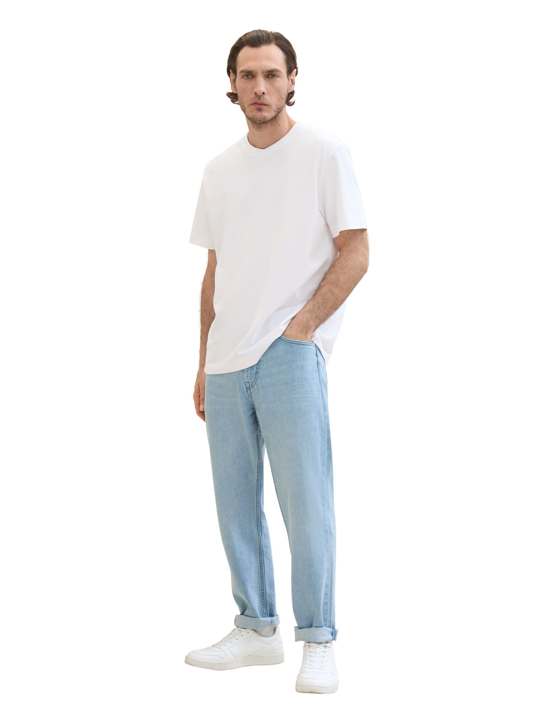Tom Tailor T-shirt met piqué structuur