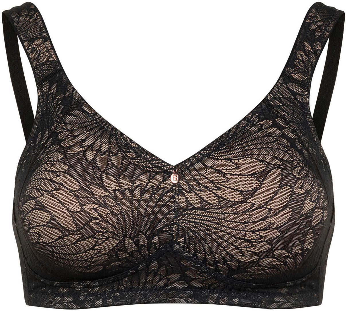Susa Beugelloze-bh met elegante kantlook