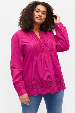 zizzi kanten blouse hole emb met kant roze
