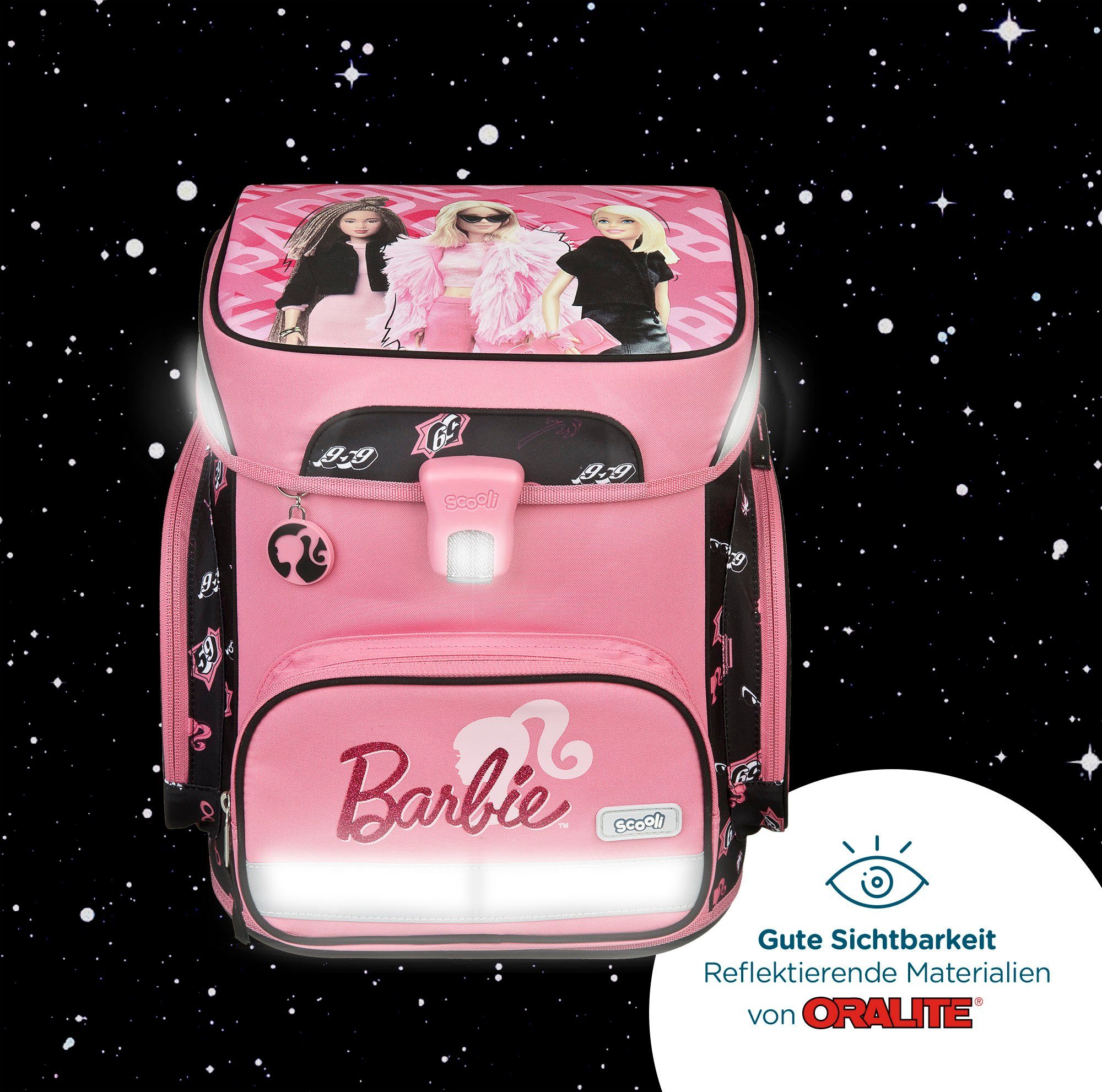Scooli Schooltas EasyFit, Barbie (5-delig)