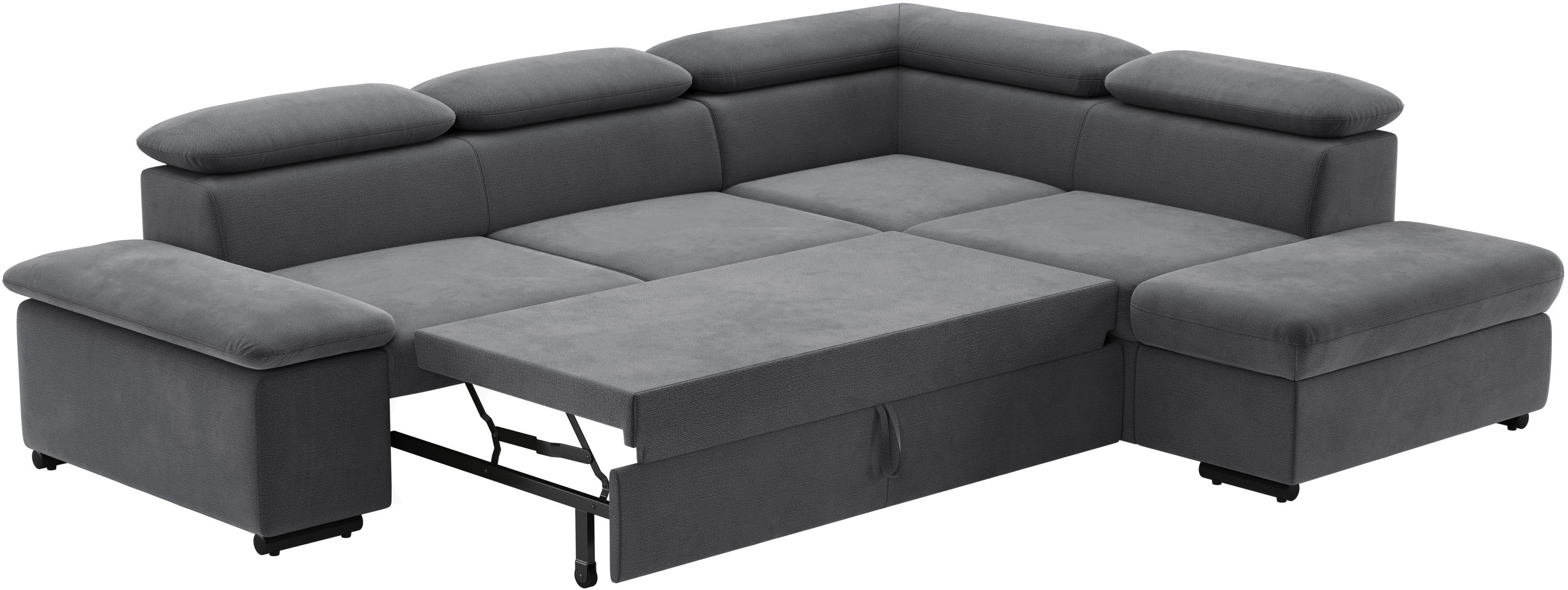 sit&more Hoekbank Alcudia L-vorm met armverstelling, optionele hoofdeindverstelling en bedfunctie