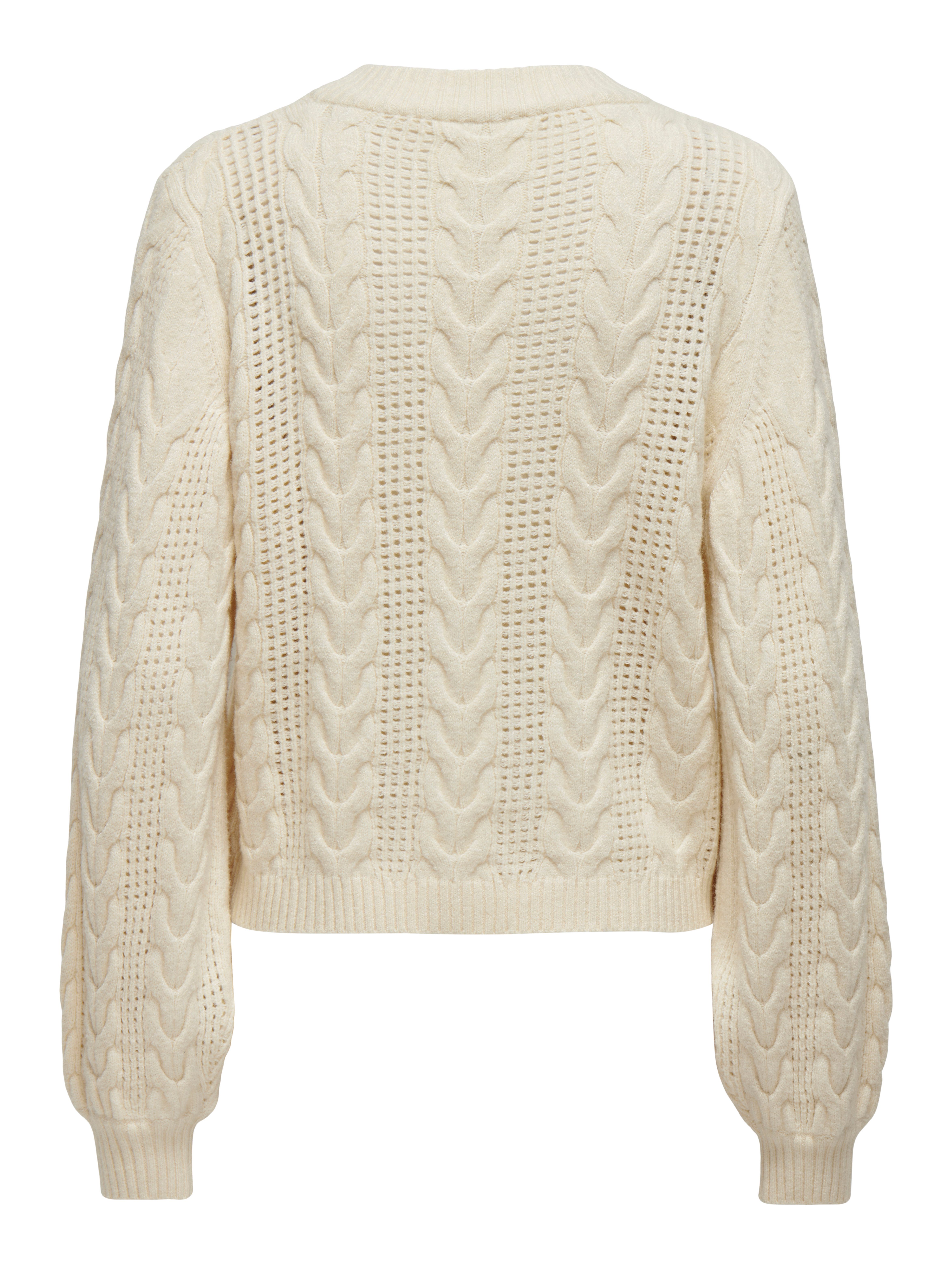 Only Trui met ronde hals ONLRUBINA LS CABLE O-NECK KNT NOOS