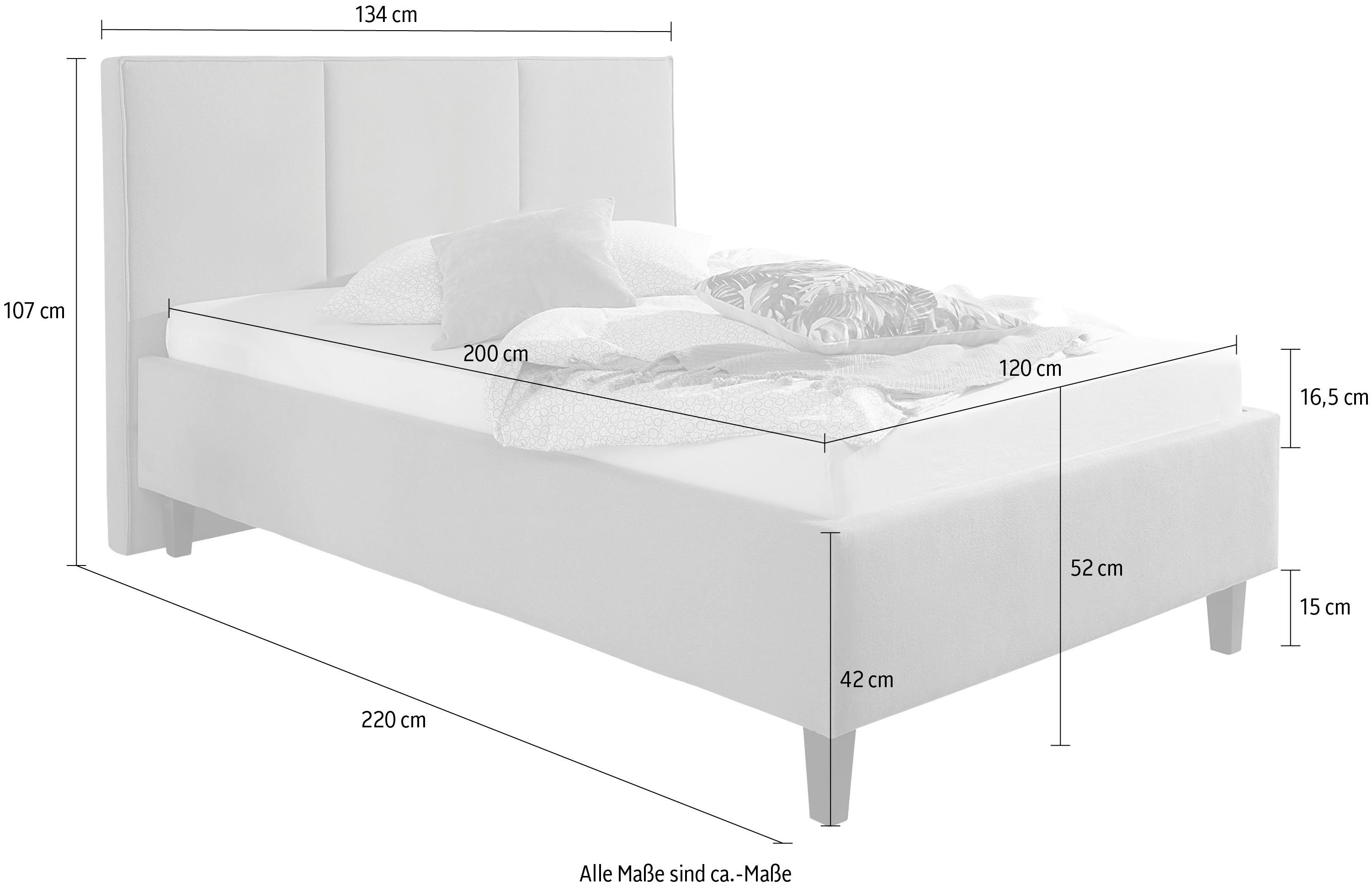 Maintal Gestoffeerd bed inclusief bedkist