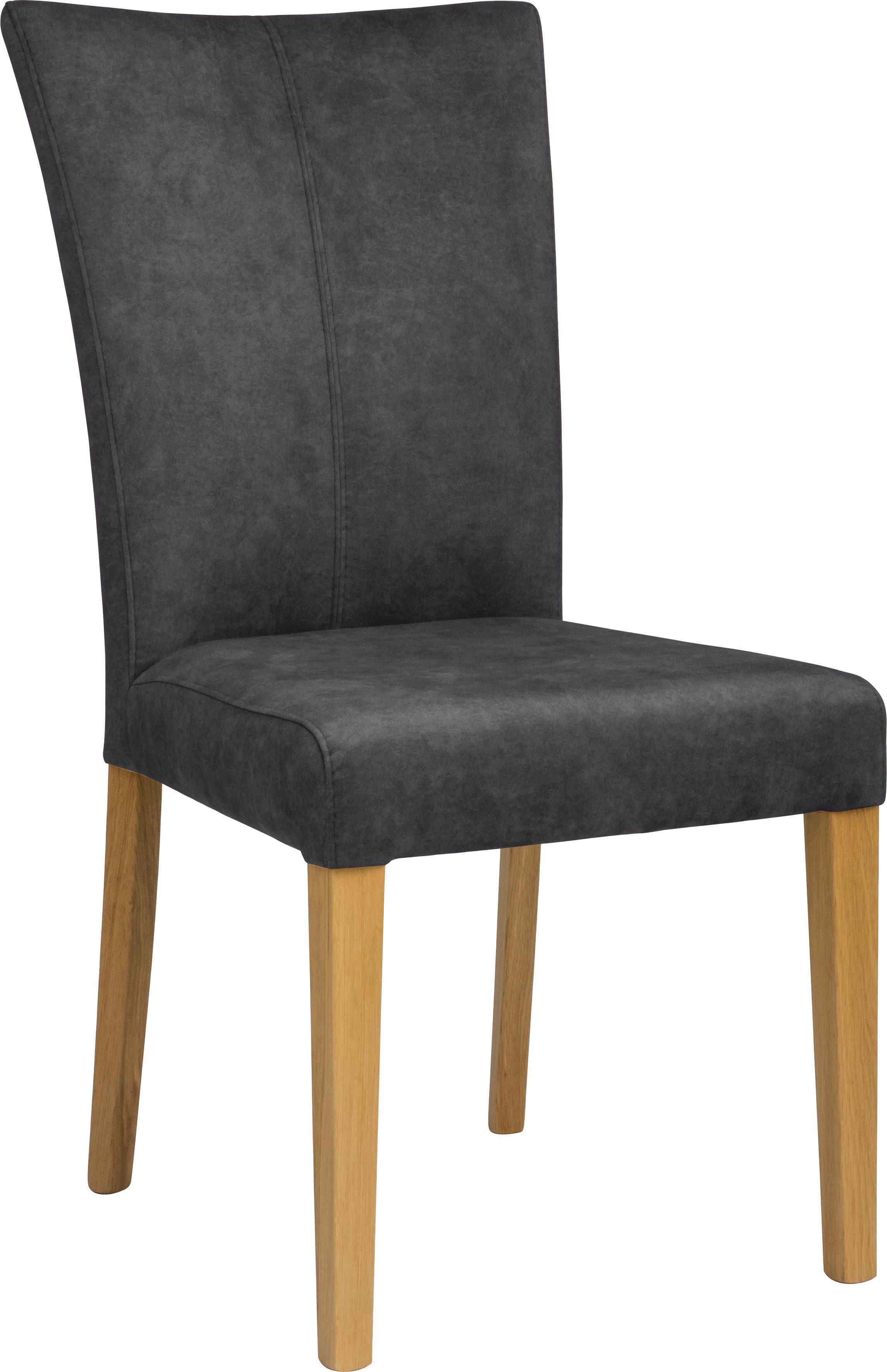 Home affaire Eetkamerstoel Aspen gestoffeerde stoel Massief houten frame, in veel bekledingskwaliteiten landhuis (set, 2 stuks)