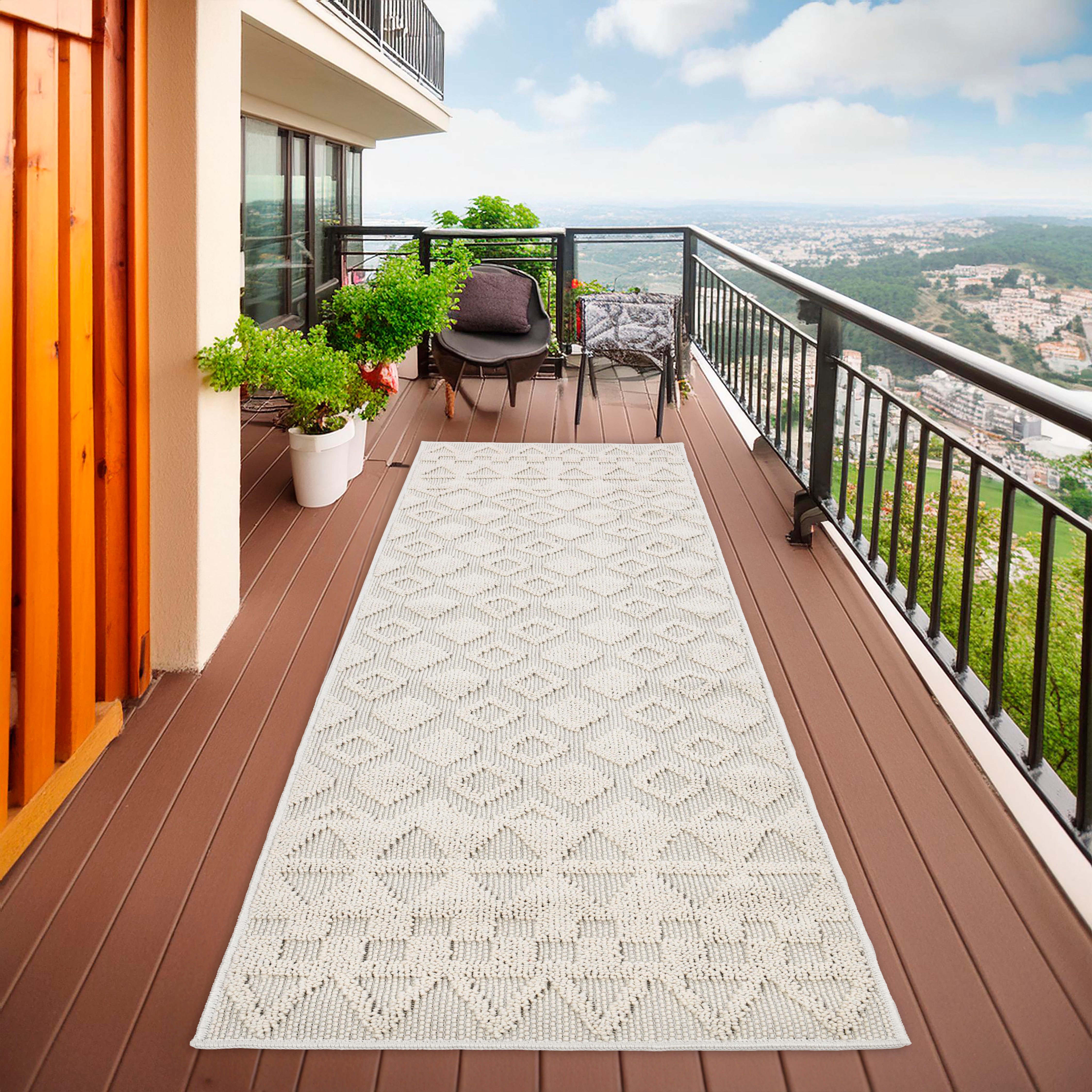 my home Loper Juliane Outdoor Hoog-laag structuur, Boho, geschikt voor buiten