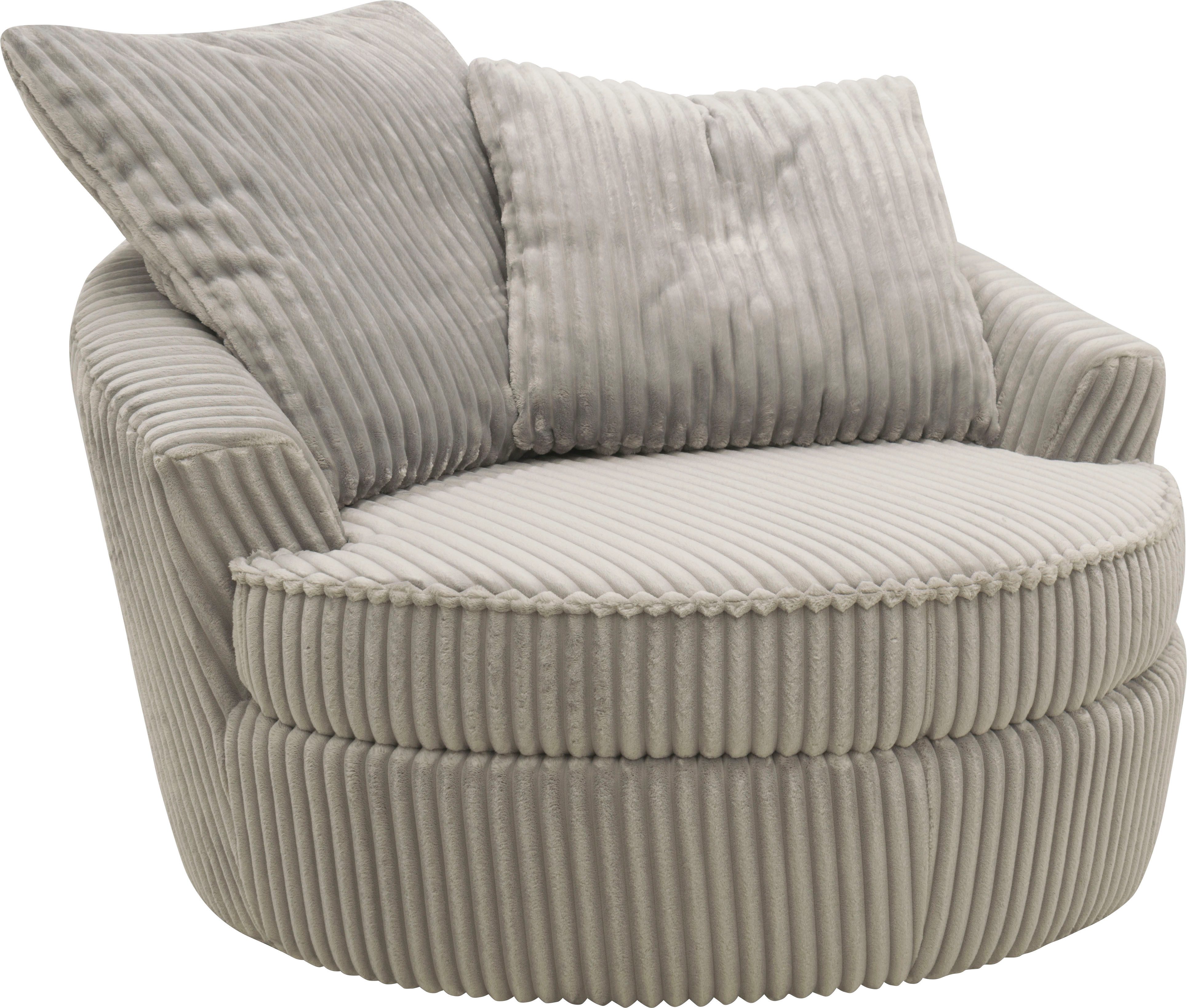 INOSIGN Draaibare fauteuil AMECA, loveseat XXL, leesstoel, grote stoel 122 x 126 x 76 cm (1 stuk)