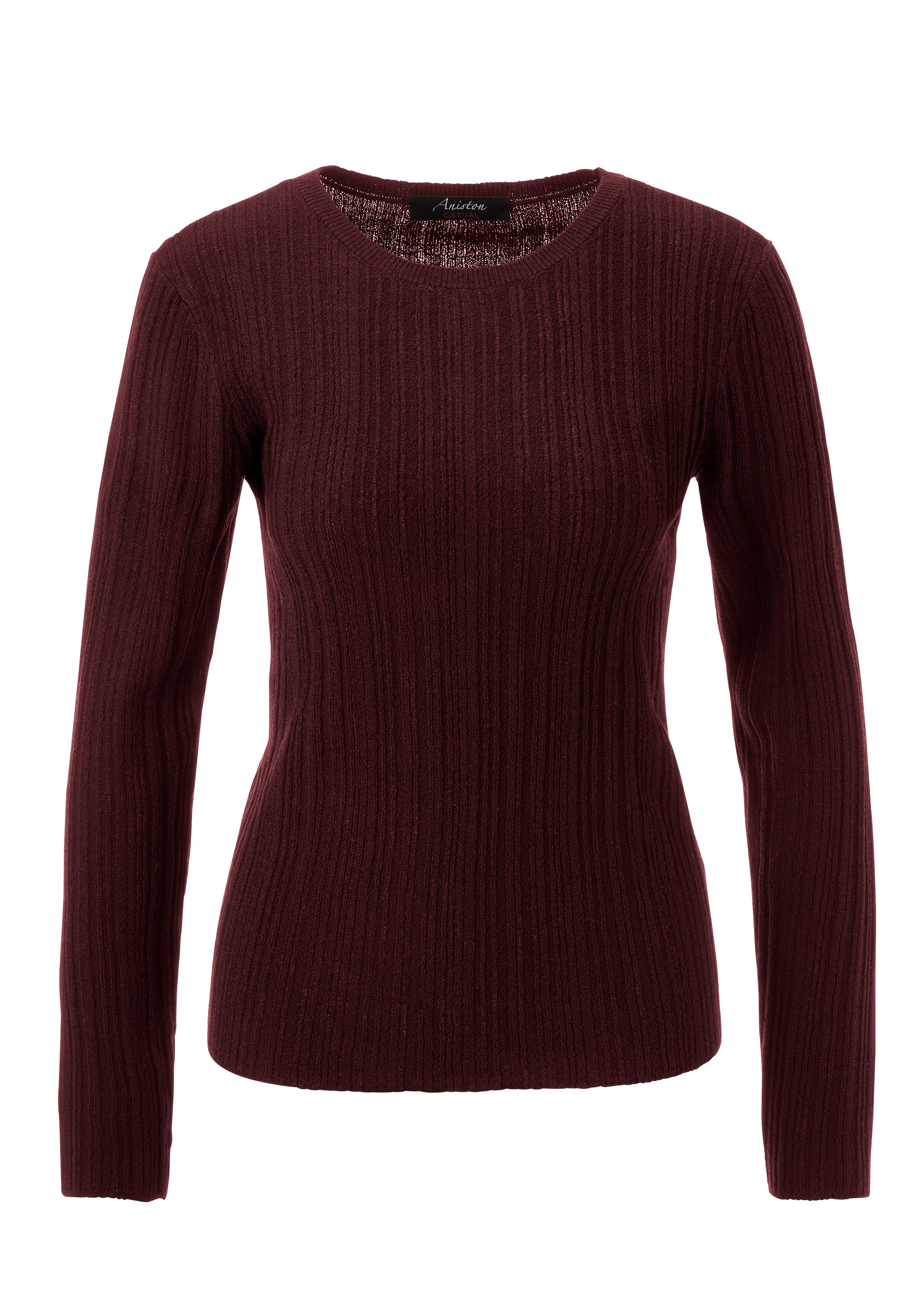 Aniston CASUAL Gebreide trui in ribbelpatroonmix - nieuwe collectie