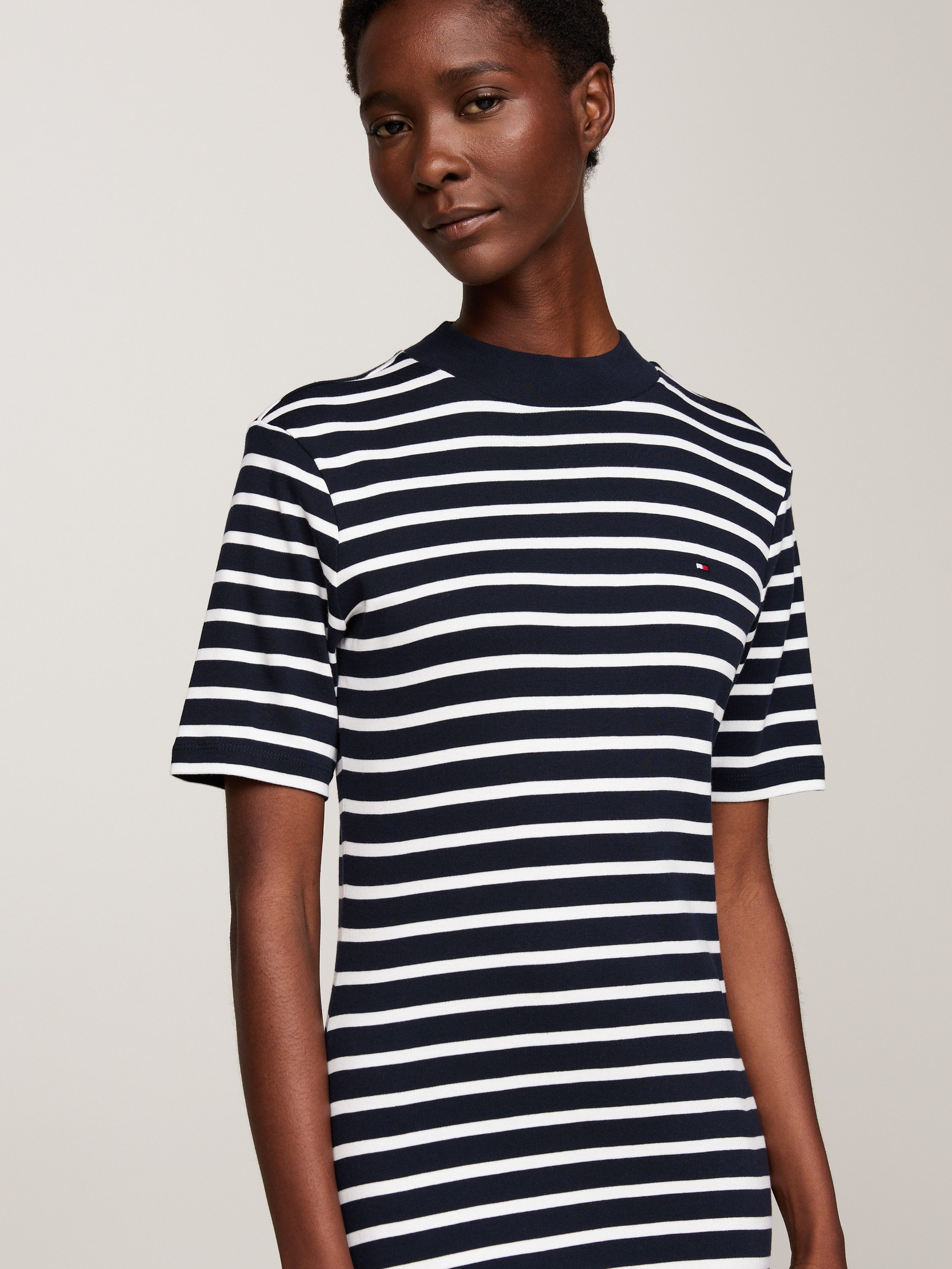 Tommy Hilfiger Shirtjurk SLIM CODY MOCK-NK DRESS