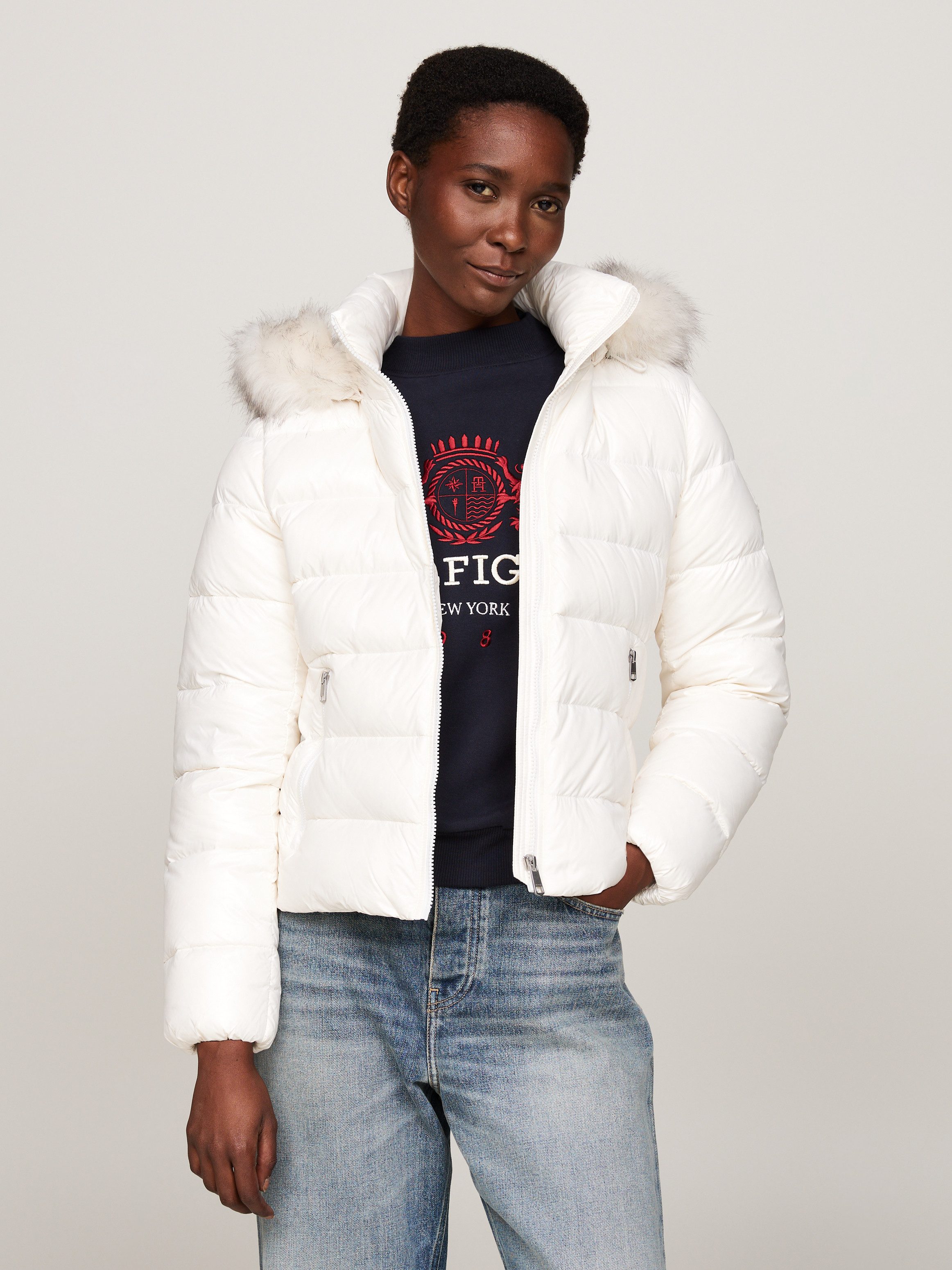 Tommy Hilfiger Gewatteerde jas met gestempeld logo
