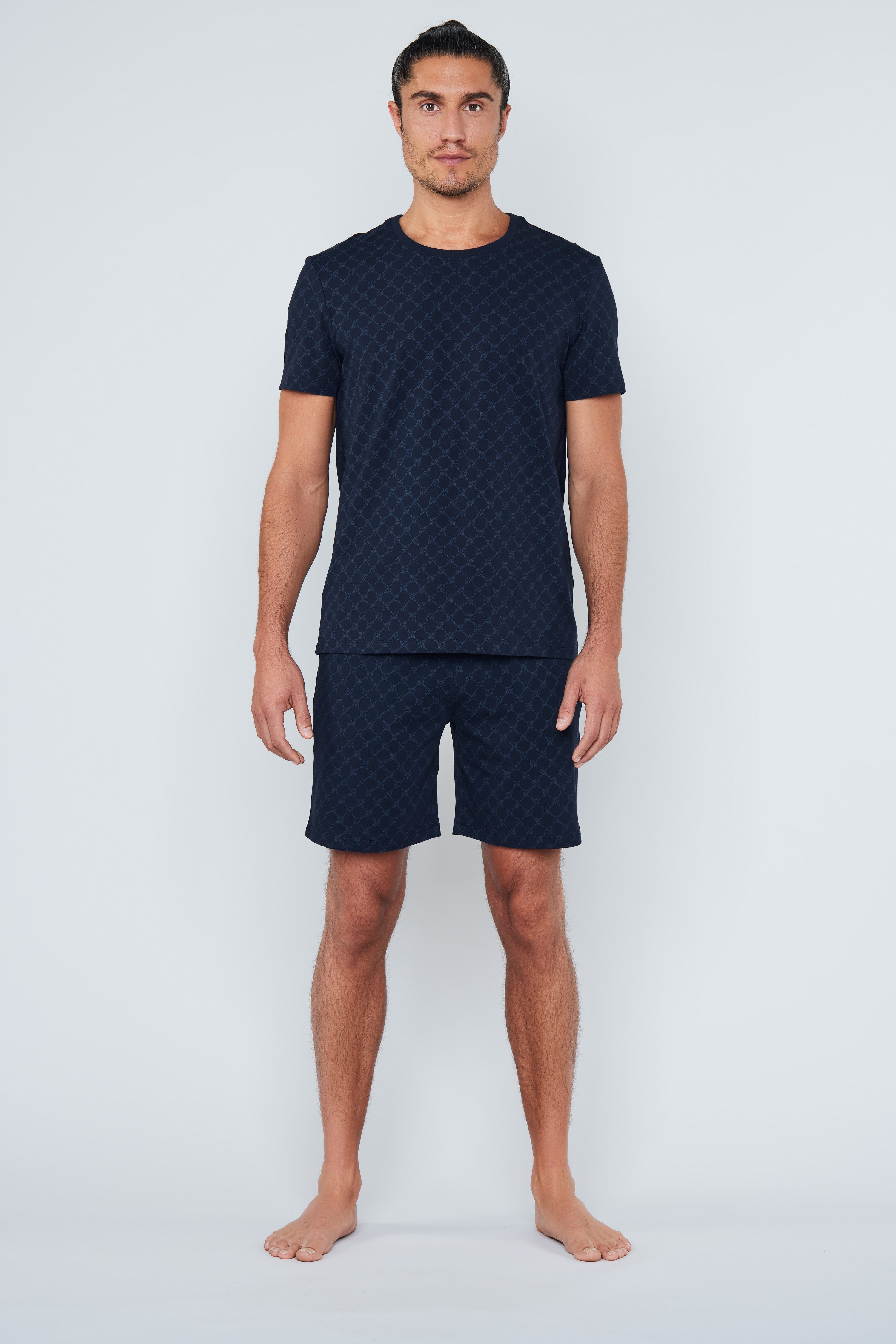 JOOP! T-shirt Leisure met korenbloem-alloverprint, regular fit, korte mouwen