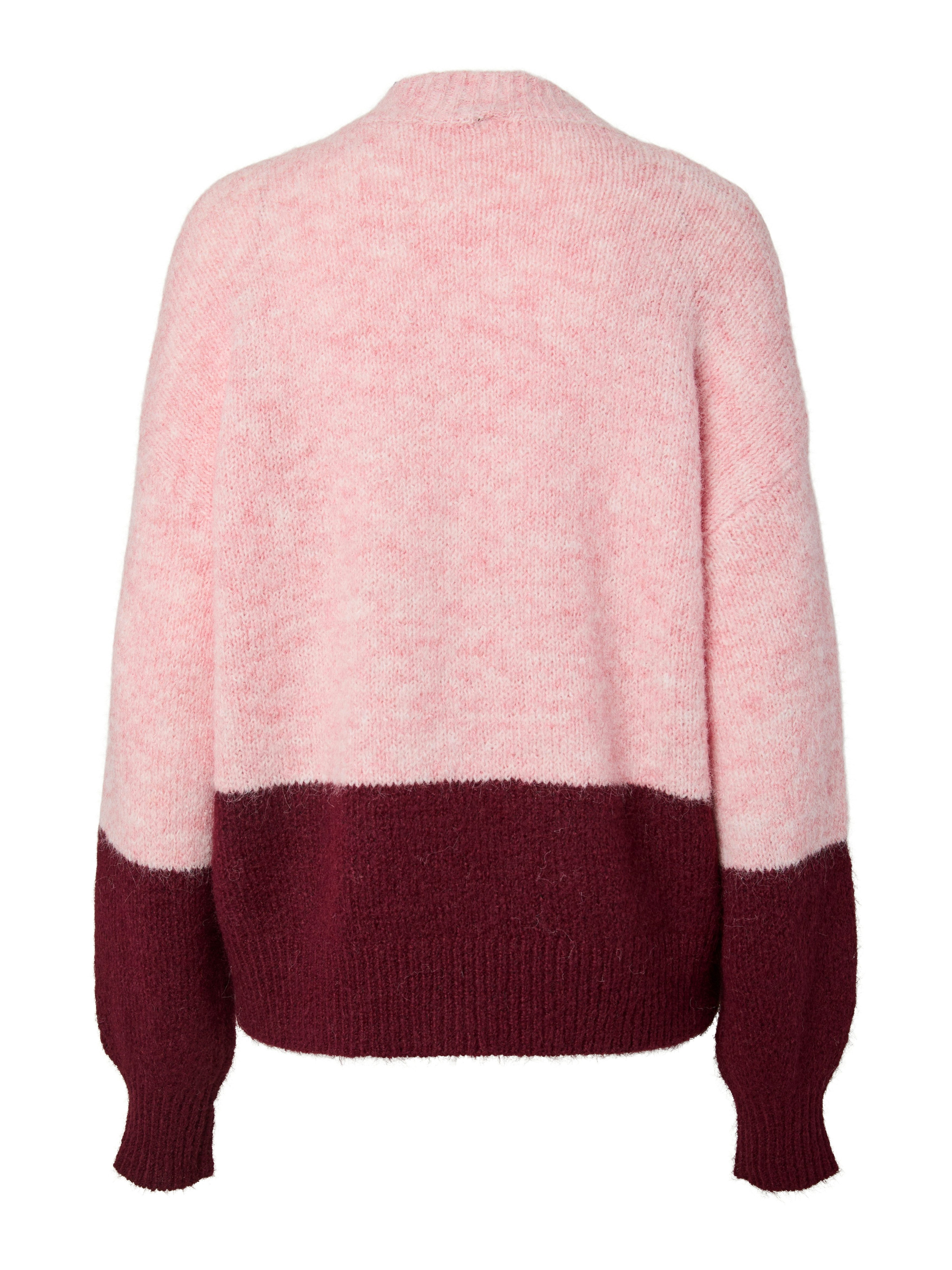 pieces Trui met ronde hals PCIVY LS O-NECK COLOR BLOCK KNIT PWP BC