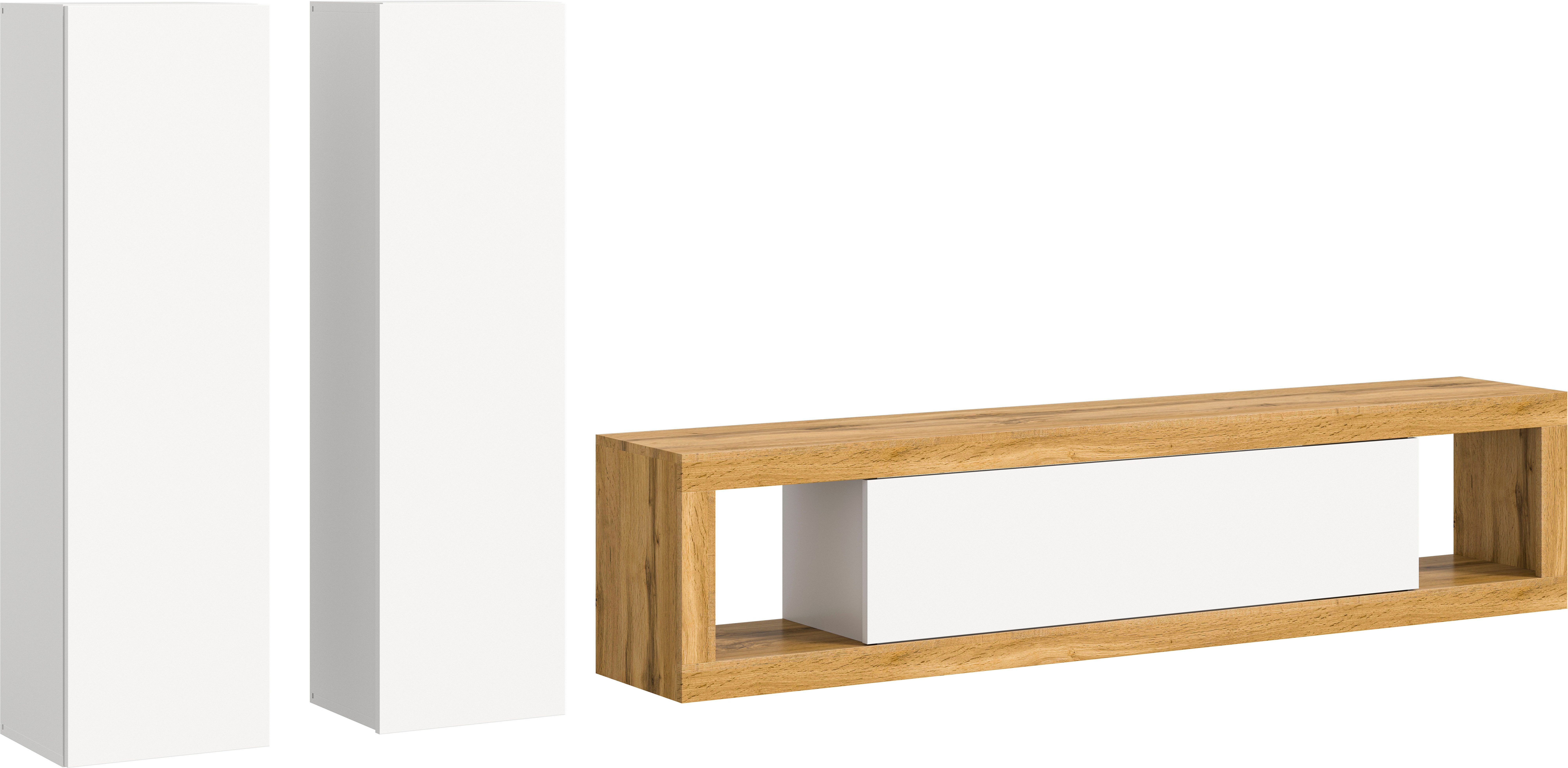 INOSIGN Wandmeubel Trinity,Breedte 270 cm, 1 Lowboard (staand en hangend monteerbaar)(3-delig)