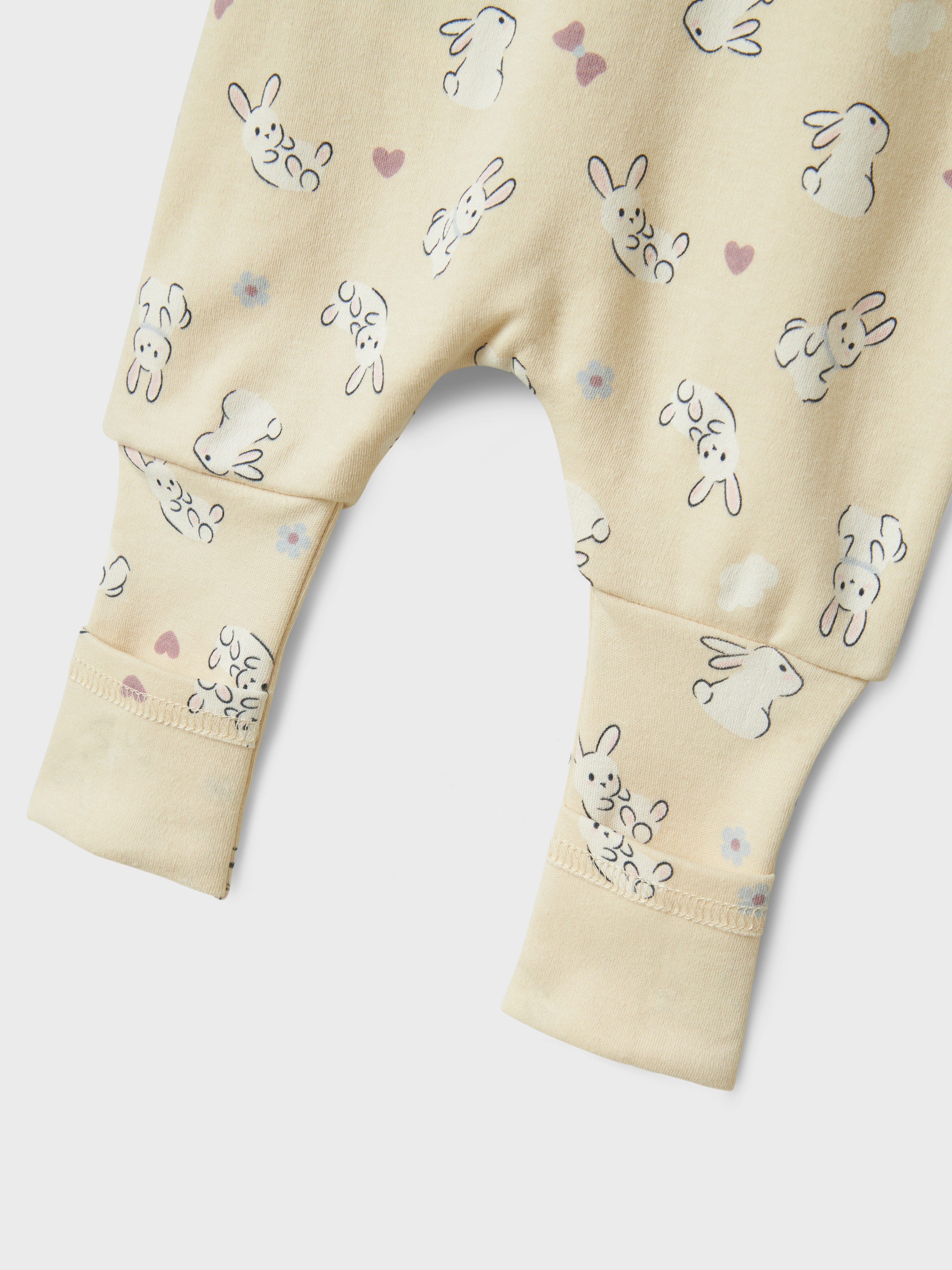 Name It Pyjama NBFNIGHTSUIT 2P ZIP FF SAND RABBIT NOOS