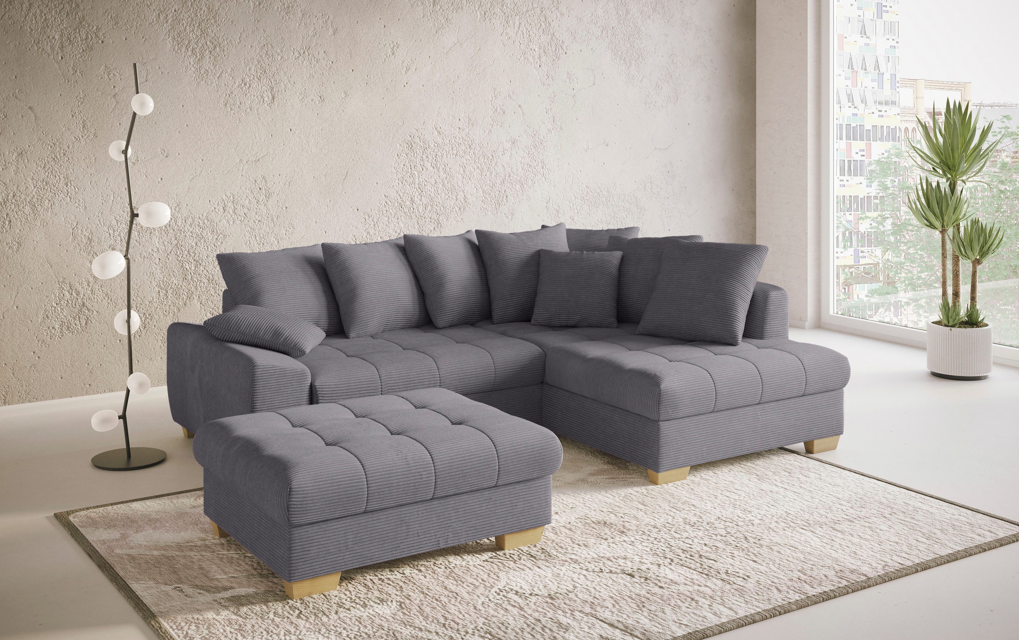 Mr. Couch Hocker Nikita II geschikt voor de set, optioneel met koudschuim bekleding