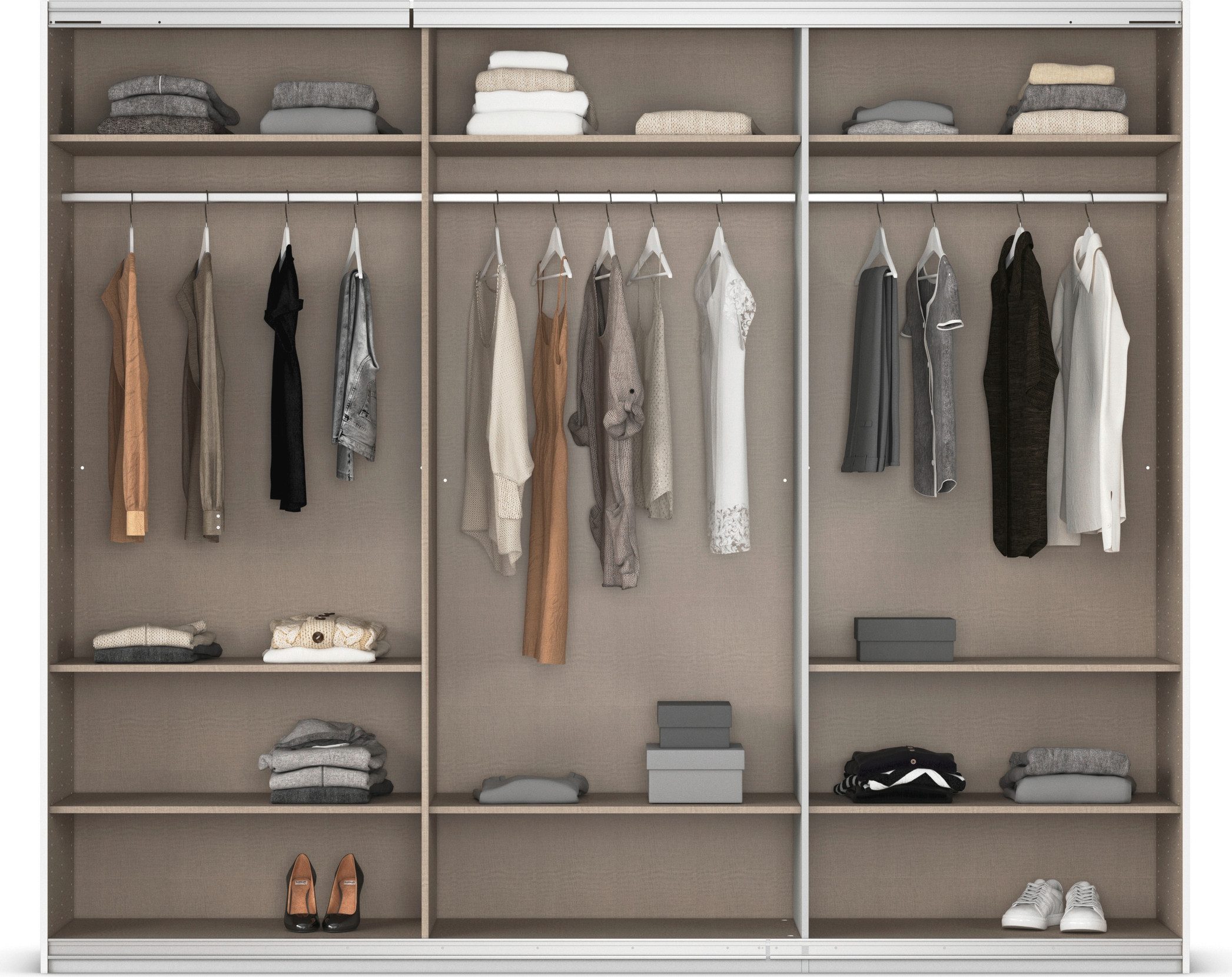 rauch Schuifdeurkast Kledingkast kast OTTO´S CHOICE garderobe AGORDO Top interieur, in 4 breedtes en 2 hoogtes MADE IN GERMANY