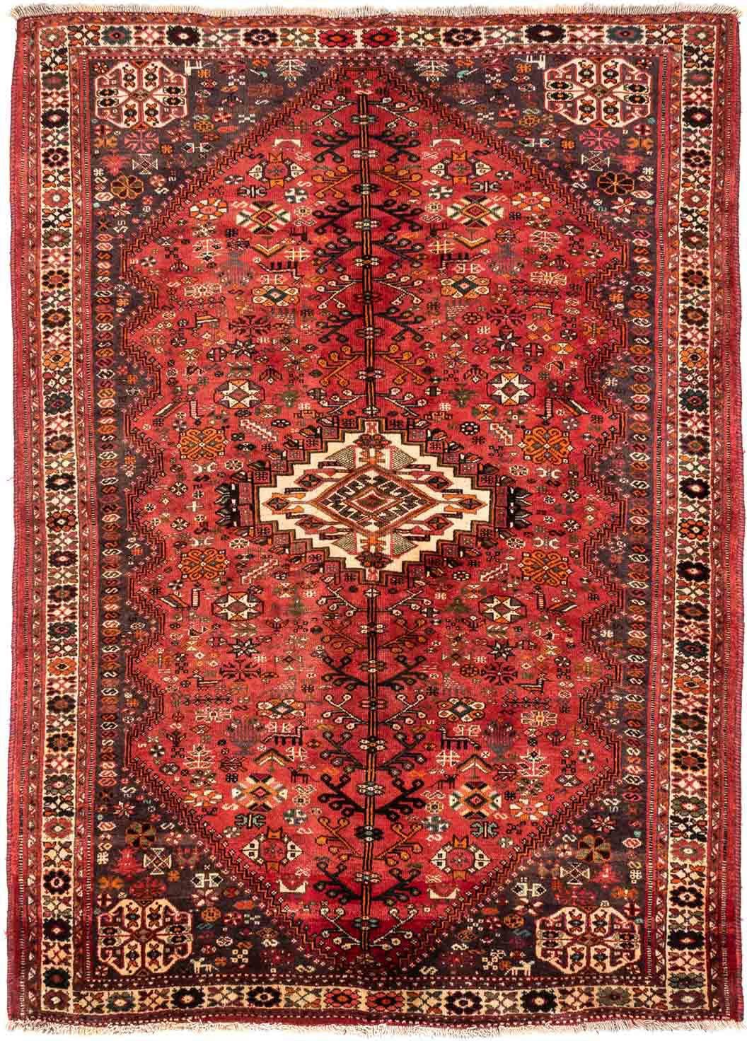 morgenland Wollen kleed Shiraz medaillon 240 x 158 cm Uniek exemplaar met certificaat