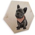 wall-art artprint op hout franse bulldog artprint op hout (1 stuk) multicolor