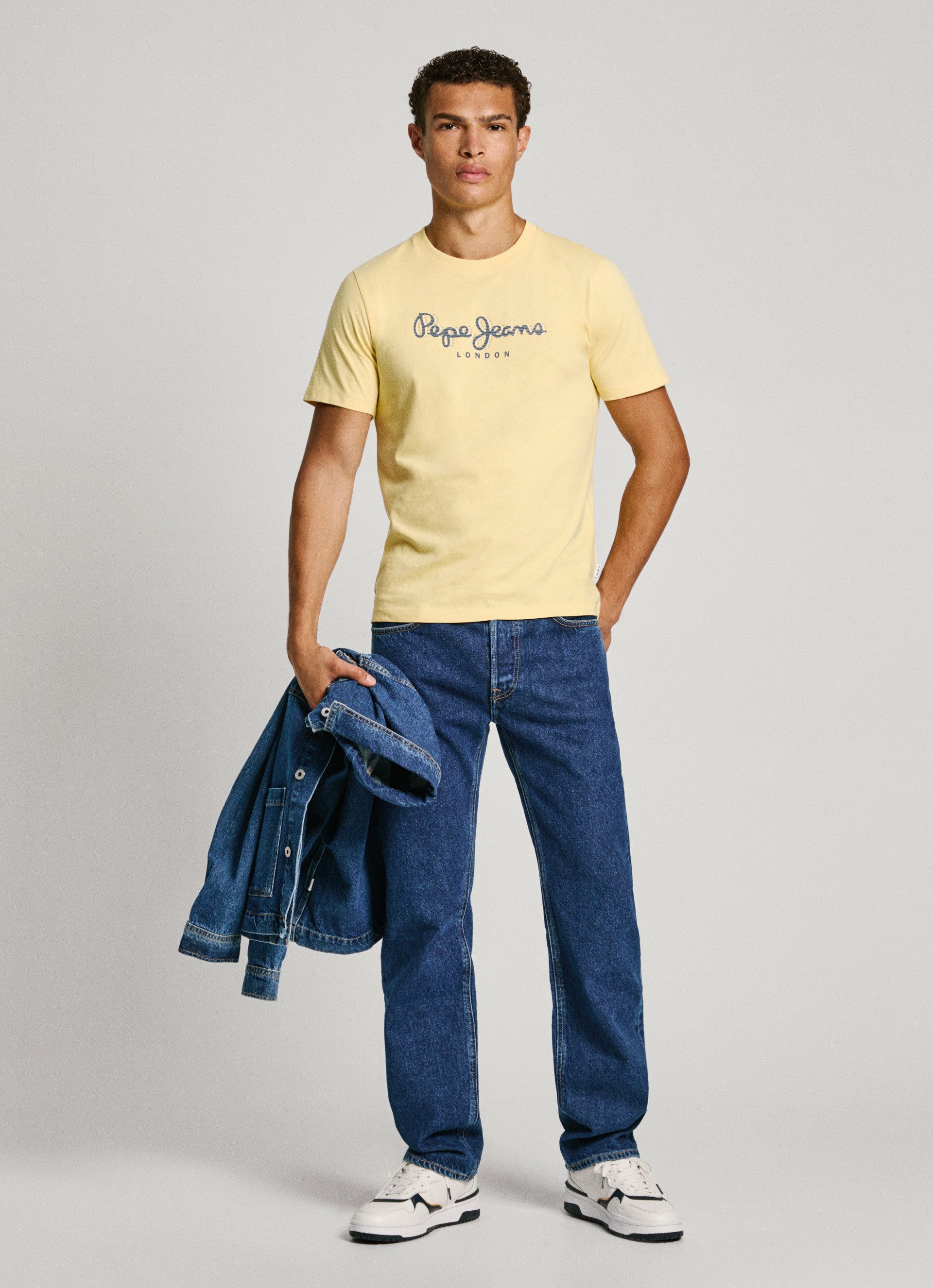 Pepe Jeans T-shirt Abel met logoprint op borsthoogte