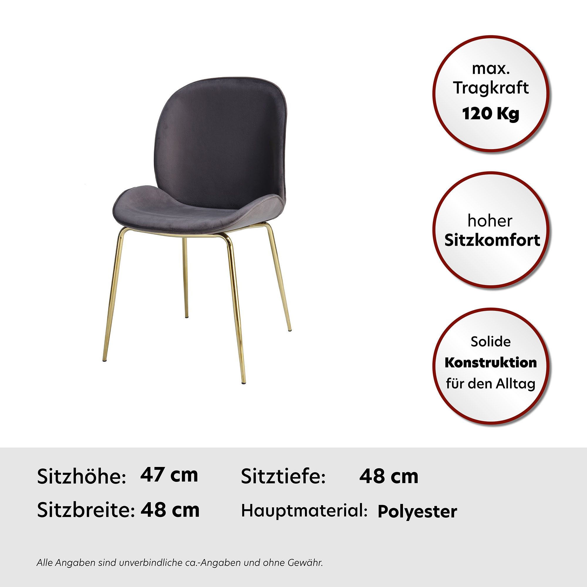 Kayoom Stoel Charlize 110 2-pack, TOPSELLER! Eetkamerstoelen, moderne uitstraling (set, 2 stuks)