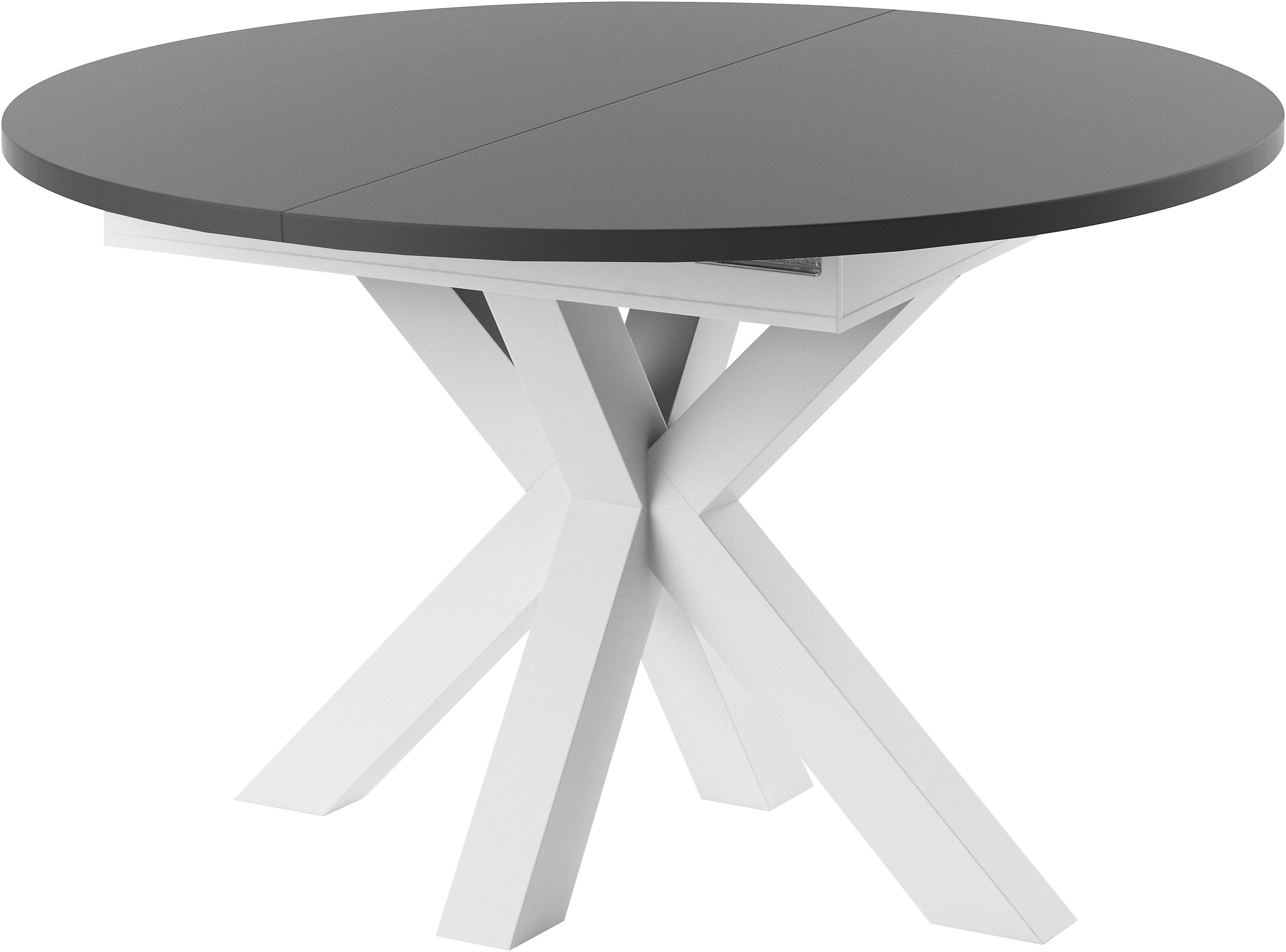 set one by Musterring Eettafel New Atlanta met ronde plaat, uitschuifbaar, stervoet, afmetingen ø130 cm (170x130 cm)