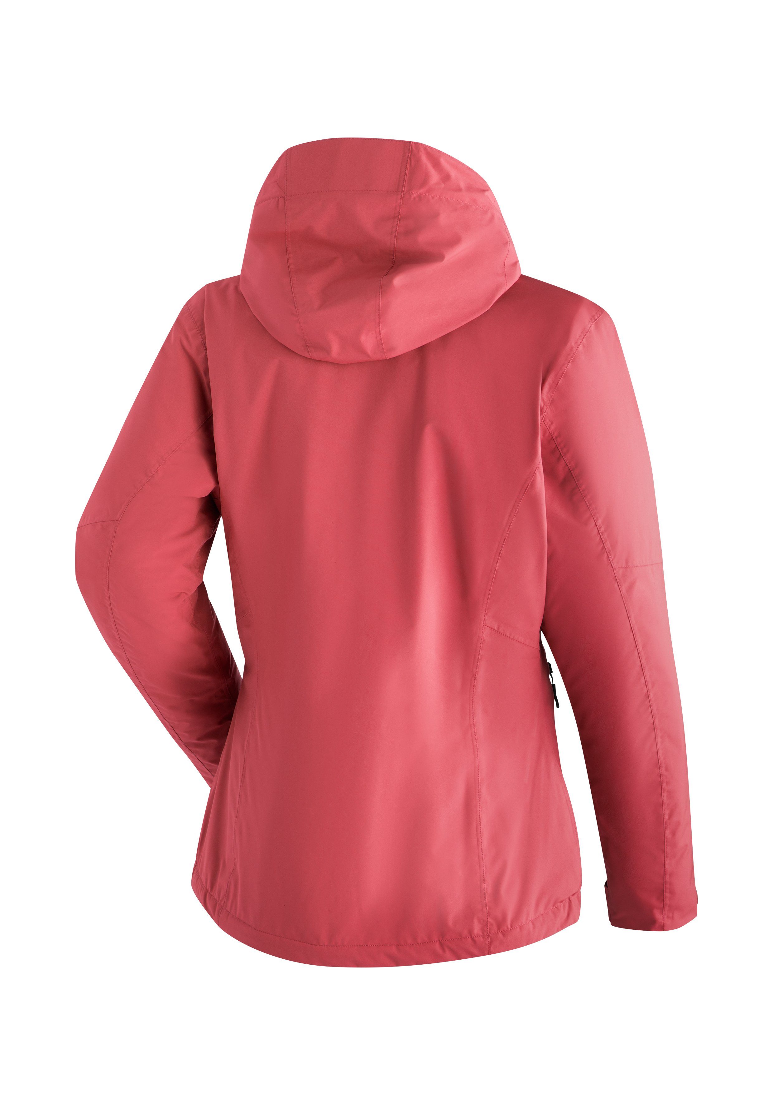 Maier Sports Outdoorjack Metor Therm Rec W Dames wandeljack, ademend en waterdicht, gewatteerde regenjack met capuchon