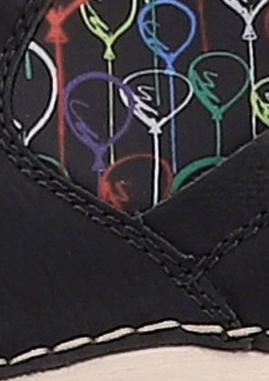 Rieker Boots zonder sluiting met kleurrijke print
