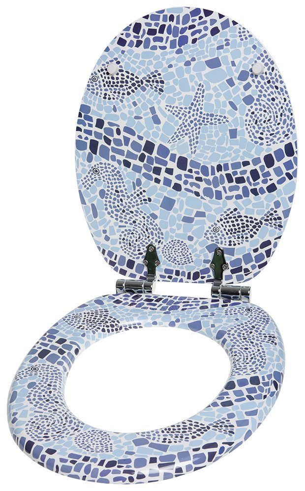 Sanilo Toiletzitting Mosaic World met soft-closemechanisme