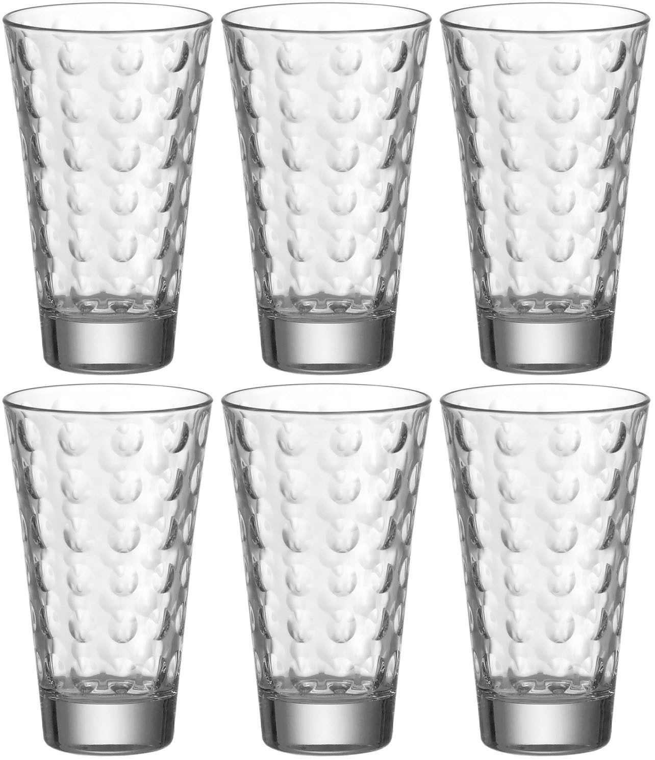 LEONARDO Longdrinkglas Optic 300 ml(set, 6-delig)