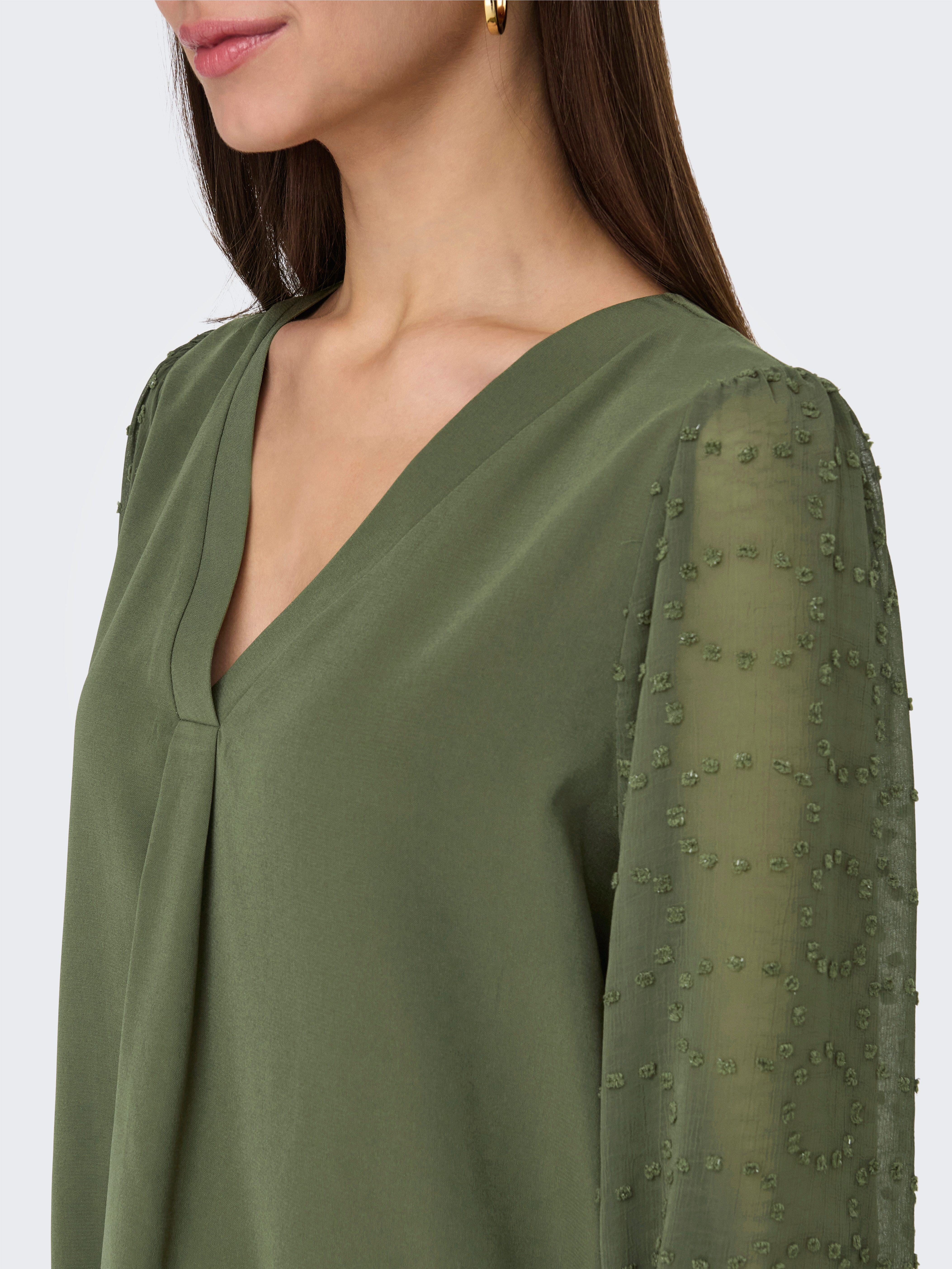 Only Shirtblouse ONLMASJA FR L/S V-NECK SHIRT CS PTM