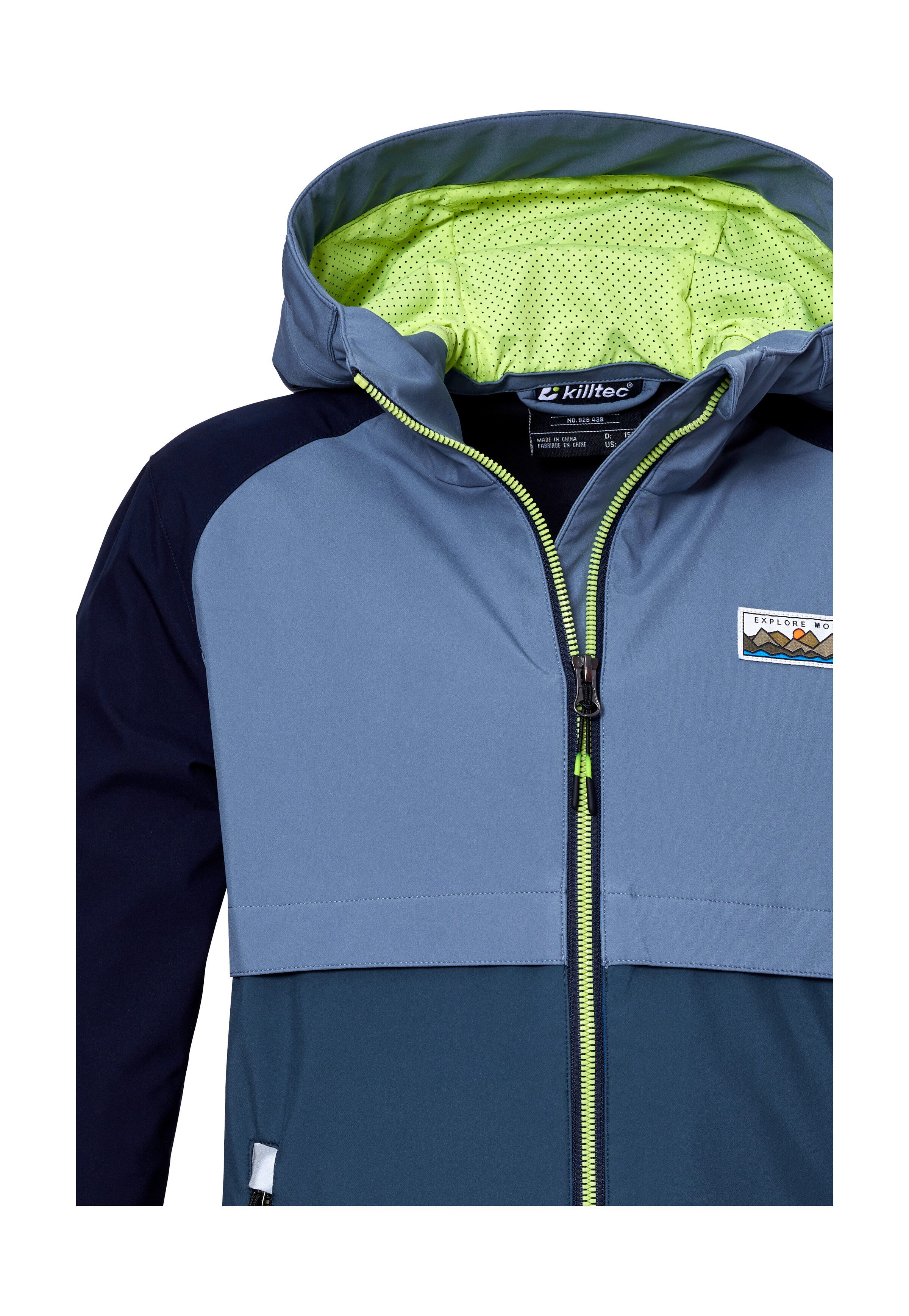 Killtec Softshell-jack KOS 137 BYS SFTSHLL JCKT Killtec kids softshelljack: wind- en waterafstotend, PFAS-vrij