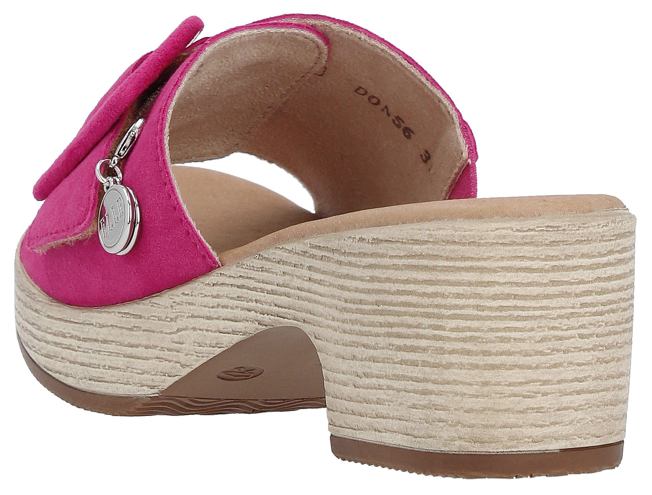 Remonte Slippers ELLE-Collection blokhak, zomerschoen, slippers, decoratieve gesp, elle-collectie