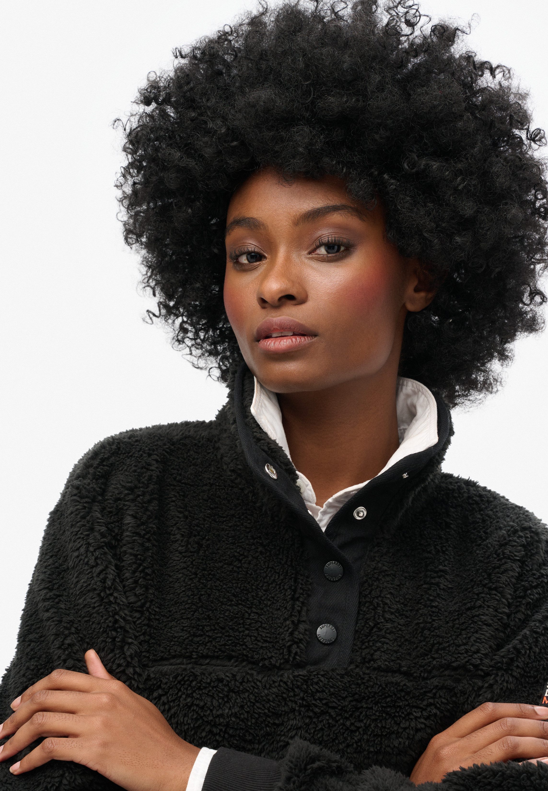 Superdry Fleecetrui SUPER SOFT HENLEY