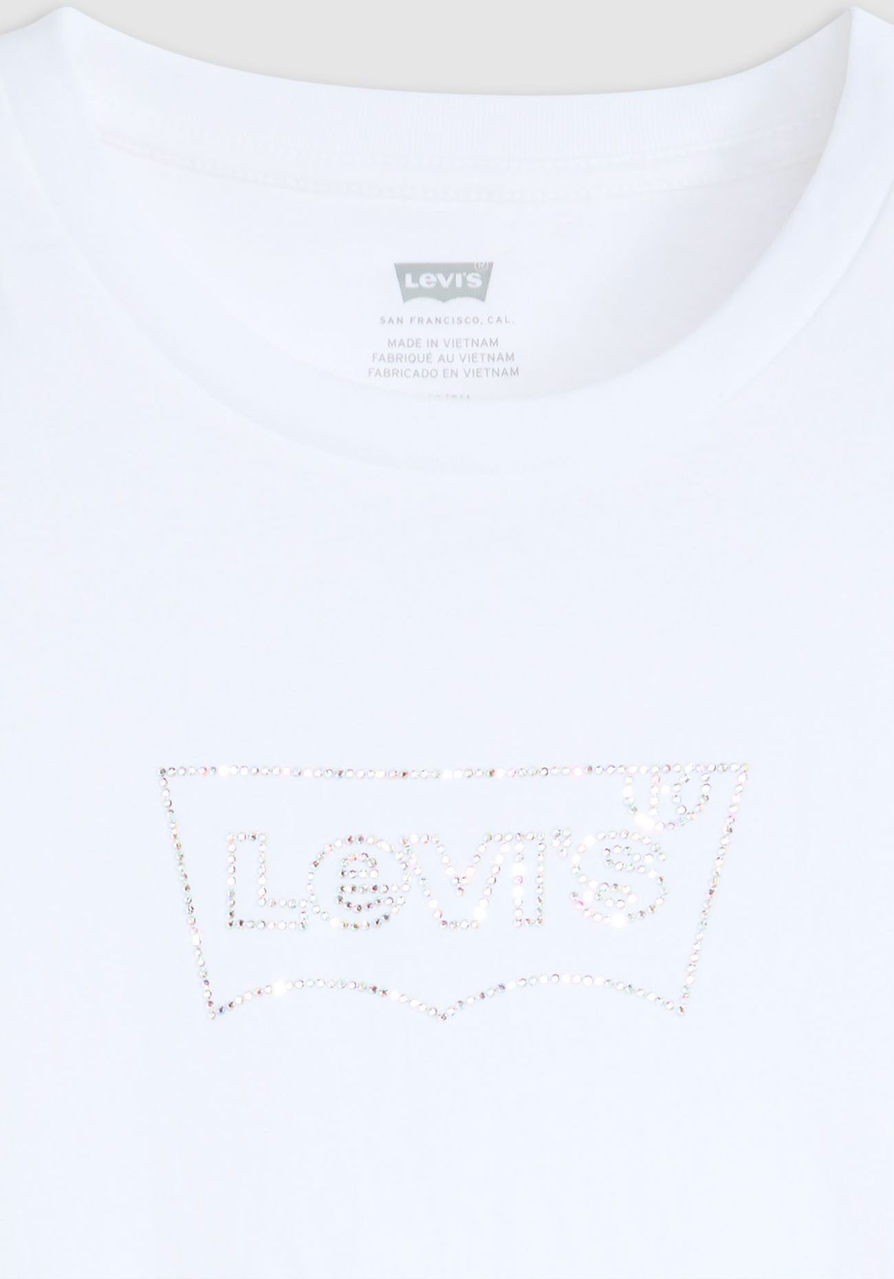 Levi's® Shirt met ronde hals The Perfect Tee met logo in metallic-holoprint