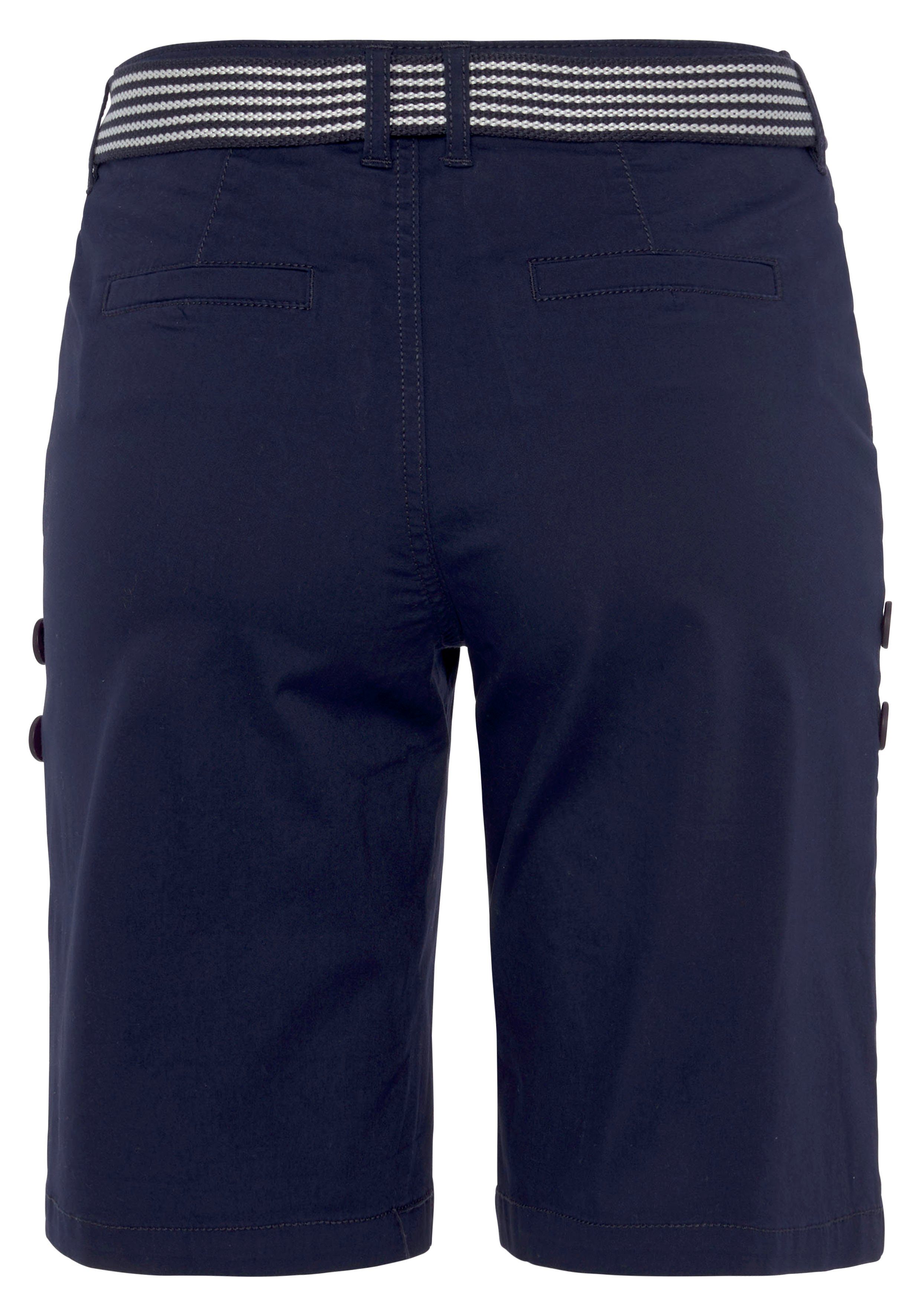 DELMAO Chino-short om op te rollen, met bijpassende riem