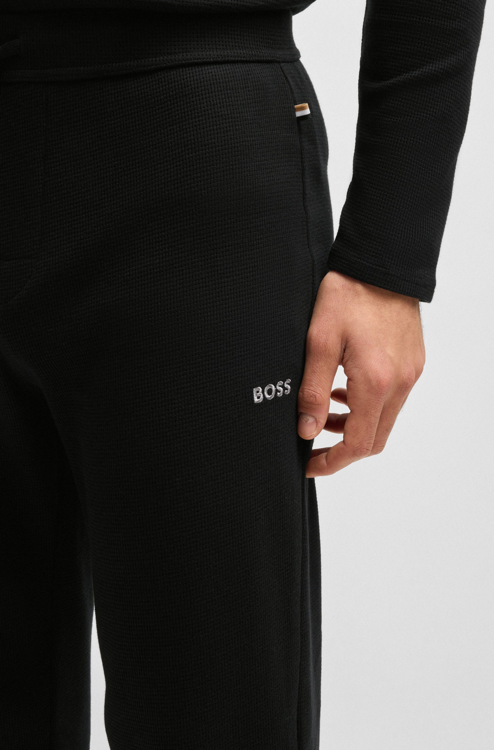 BOSS Pyjamabroek Waffle Pants Cuf