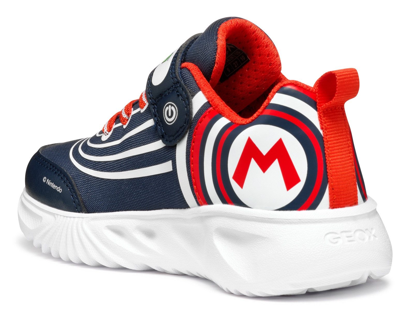 Geox Sneakers J ASSISTER BOY knipperschoen , sneaker, klittenbandschoen, retro sneaker met super mario motief