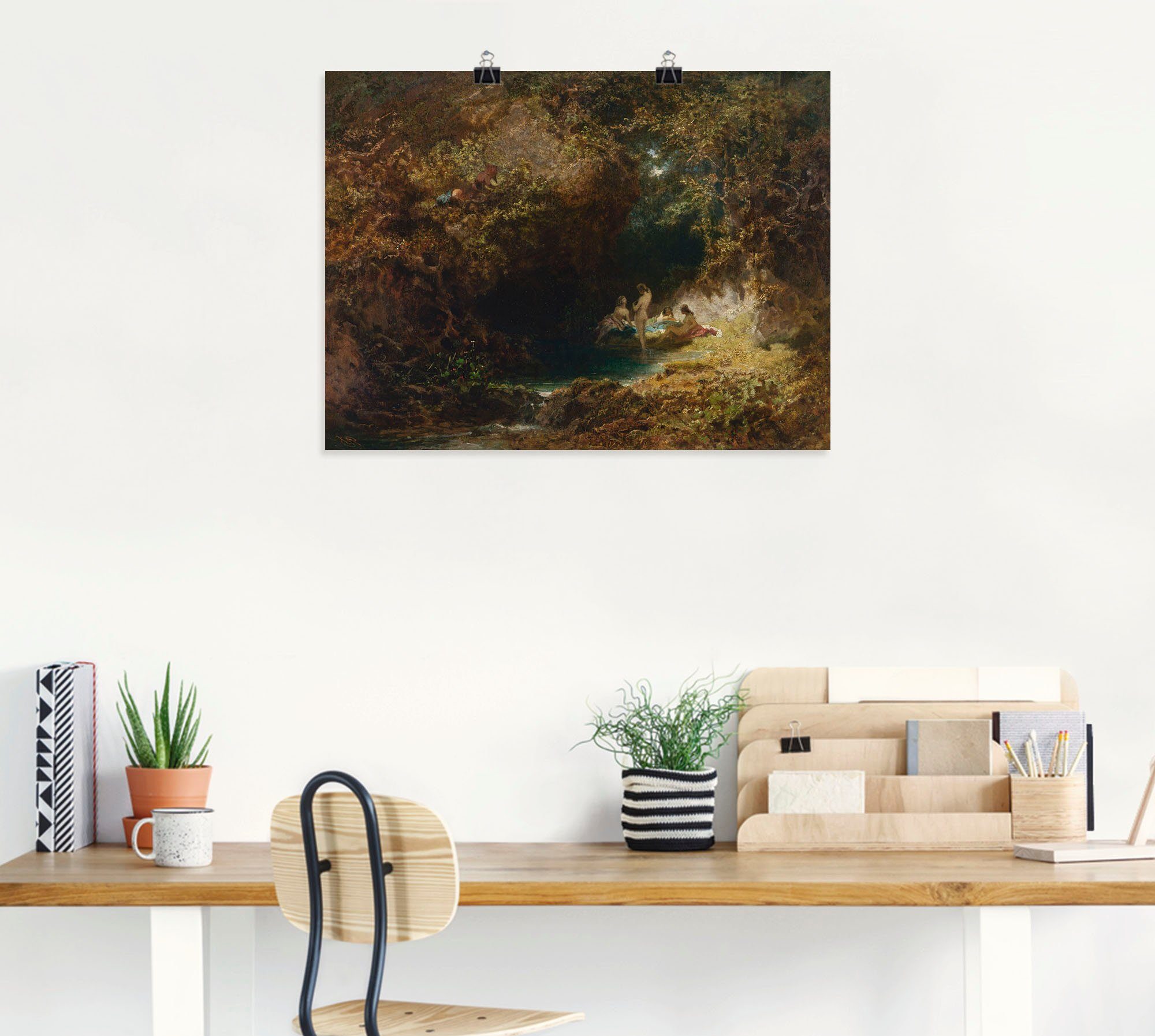 Artland Artprint Badende nymphen als artprint op linnen, muursticker of poster in verschillende maten