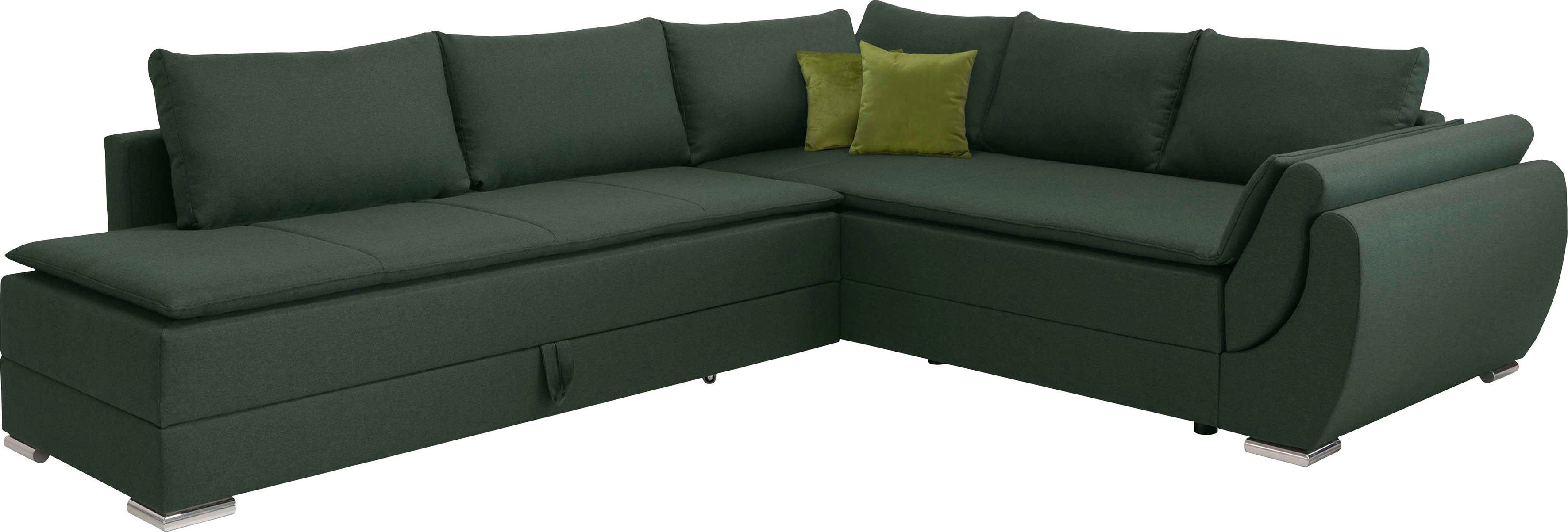 INOSIGN Hoekbank Göteborg met boxspring-slaapfunctie en bedkist, bedfunctie, topmatras