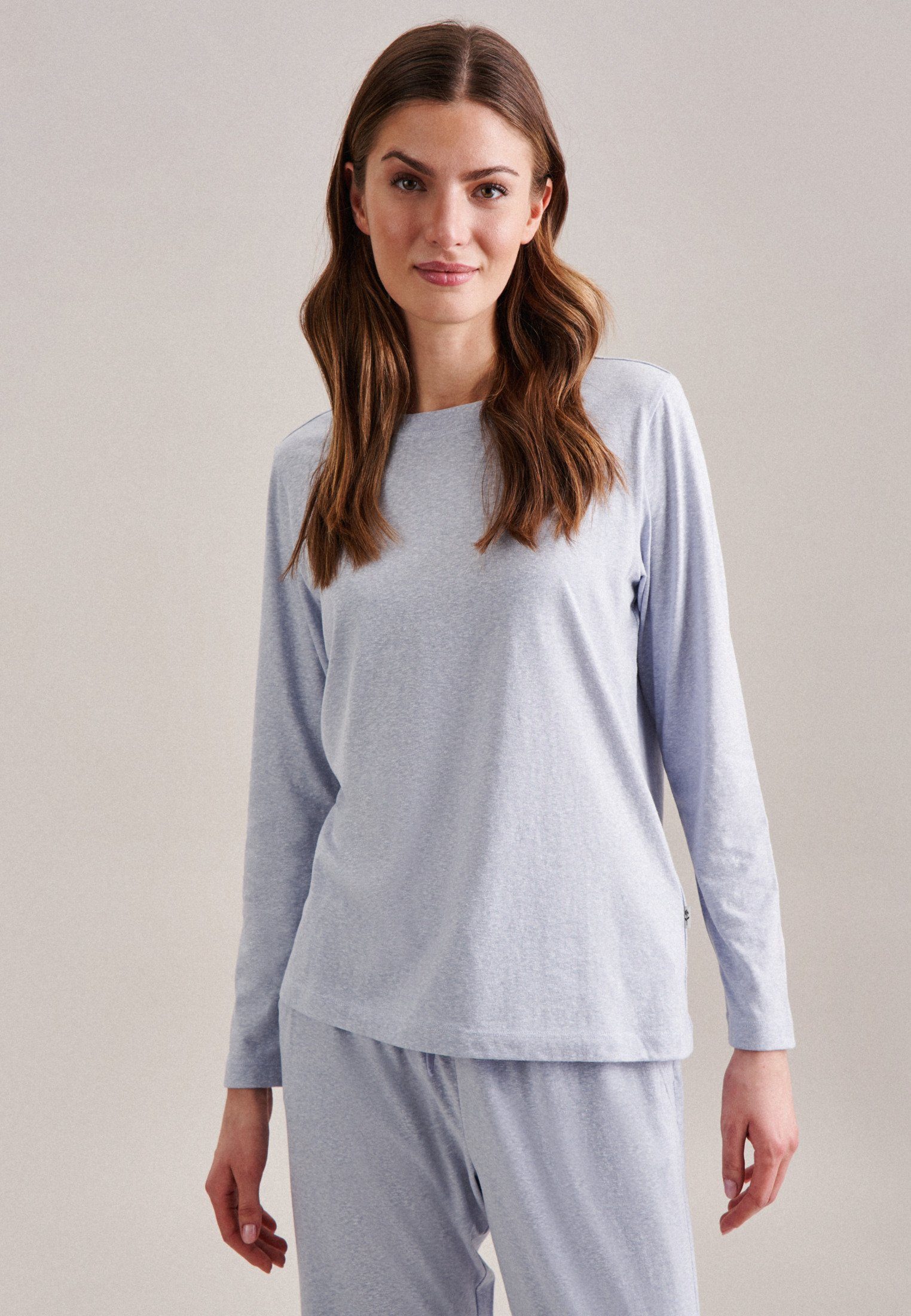 Seidensticker Pyjama single-jersey Van blauw