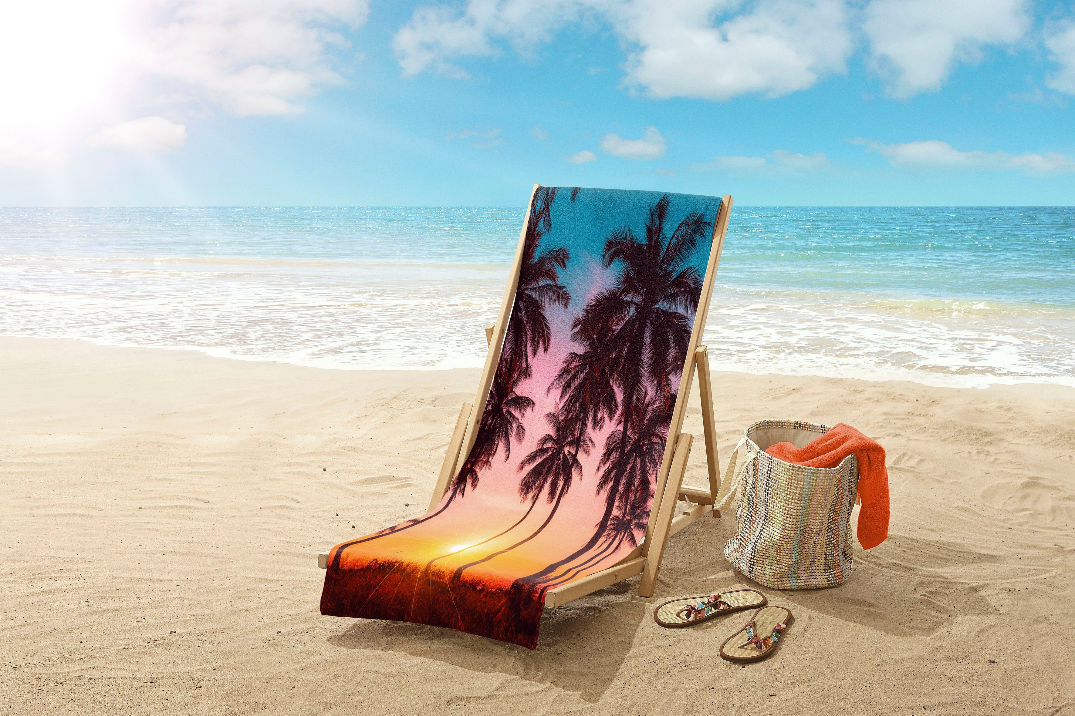 good morning Strandlaken BORA BORA Microvezel, 100x180, Sneldrogend, Zomer, Strand, Palm (1 stuk)