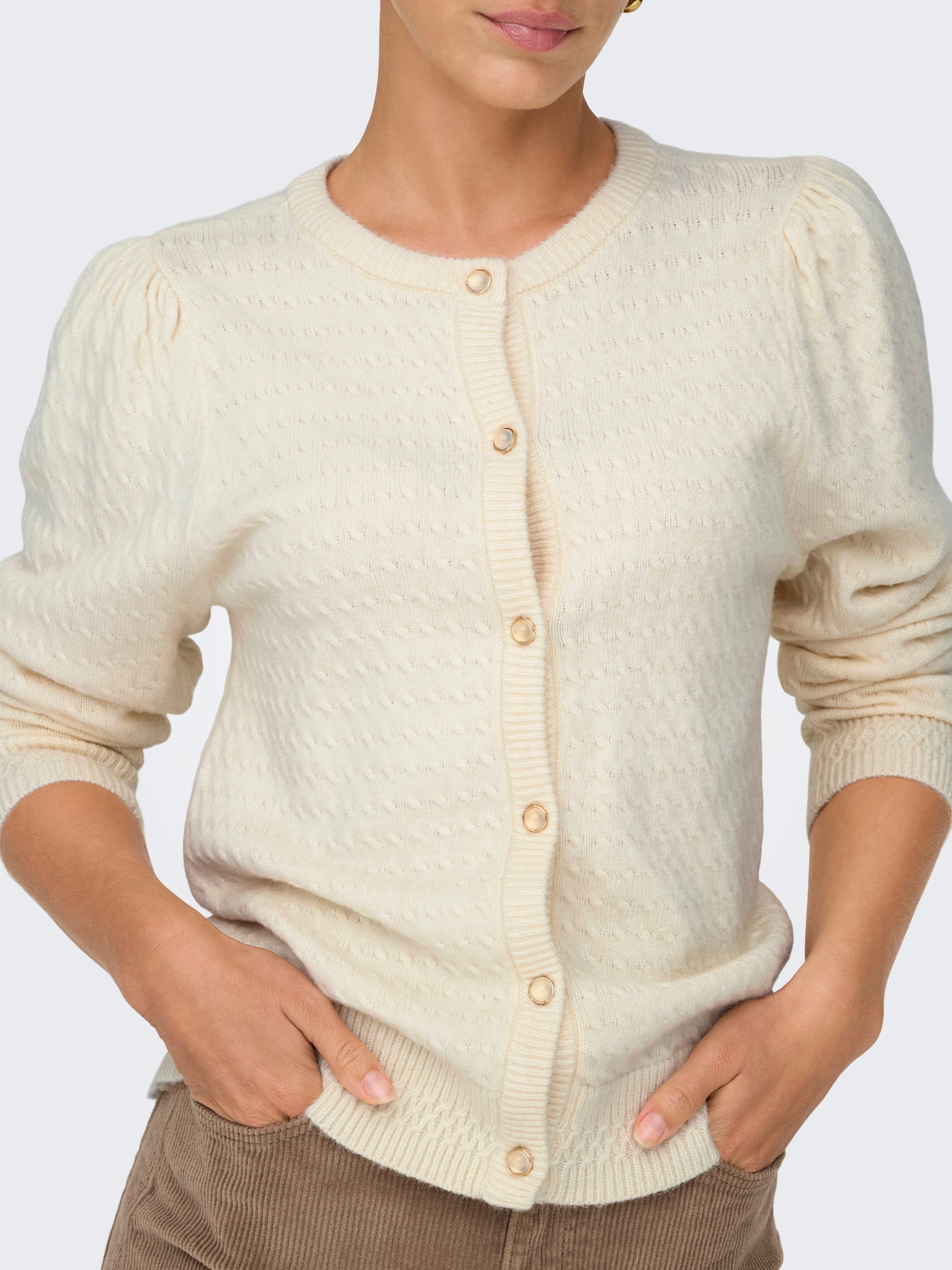 Only Vest ONLKATIA LS PUFF CARDIGAN CC KNT