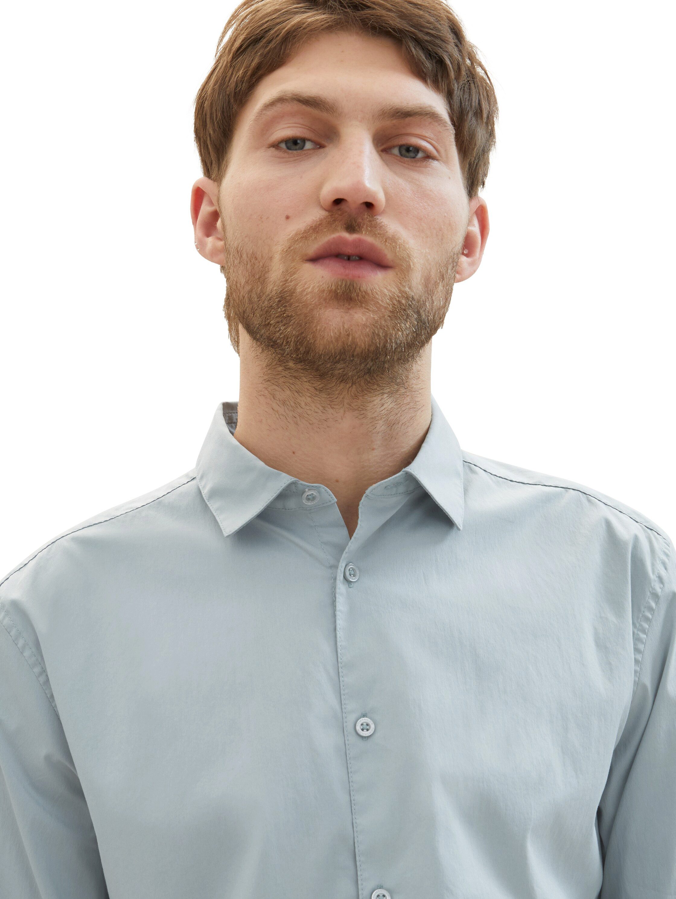 Tom Tailor Overhemd met lange mouwen POPLIN met manchetten
