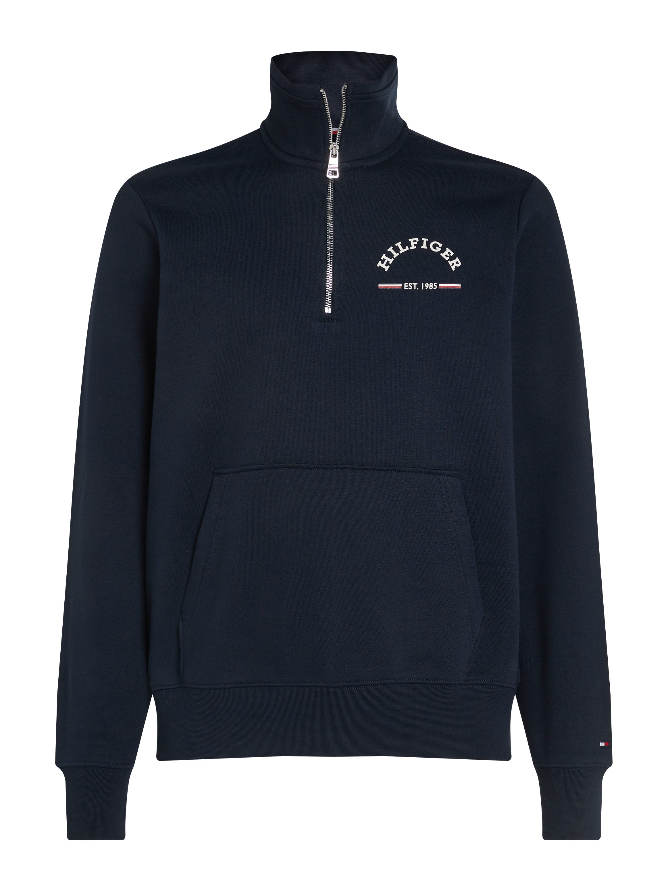 Tommy Hilfiger Sweatshirt ROUNDALL STAND COLLAR ZIP met staande kraag en ritssluiting