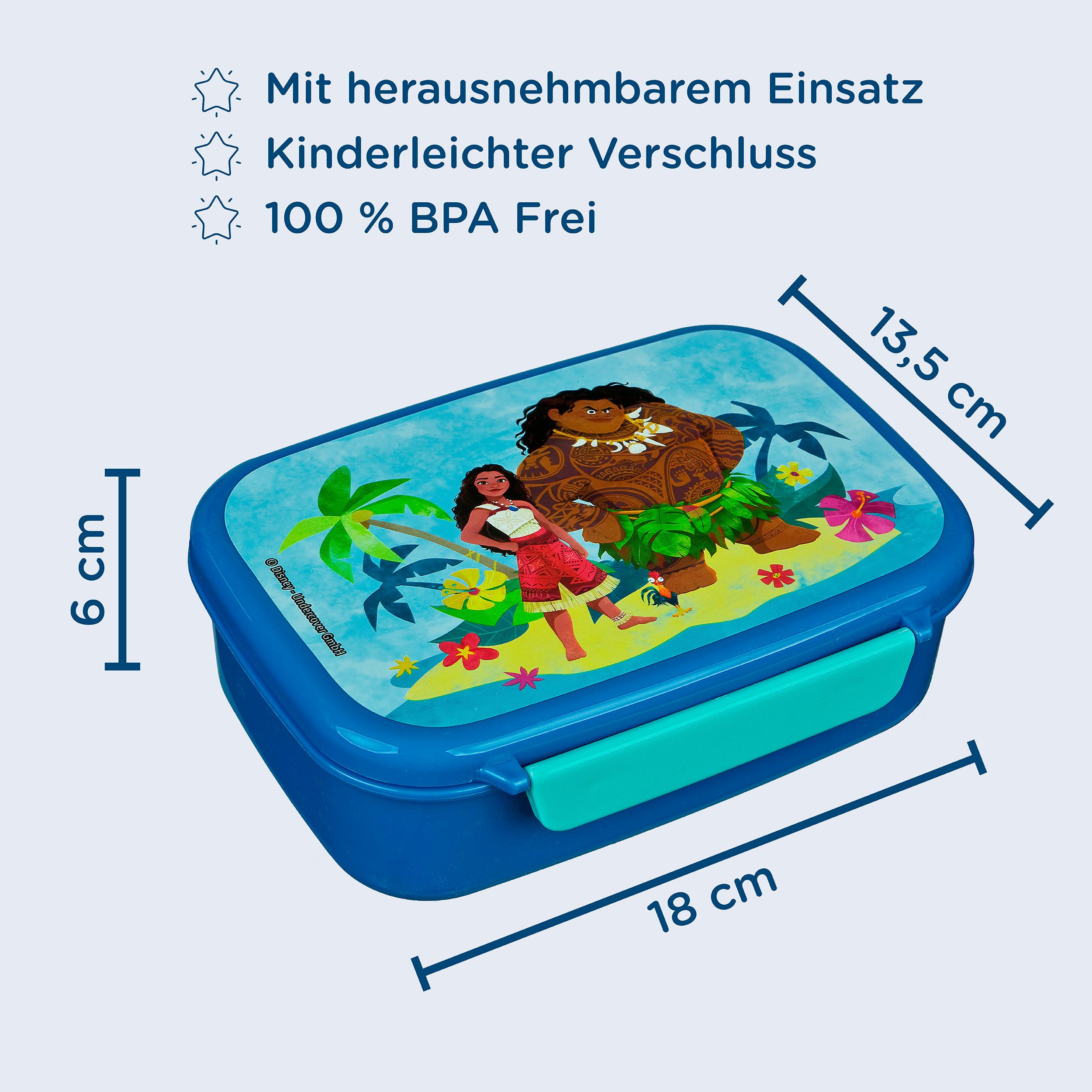 Scooli Lunchbox Brooddoos + drinkfles, Vaiana (2-delig)