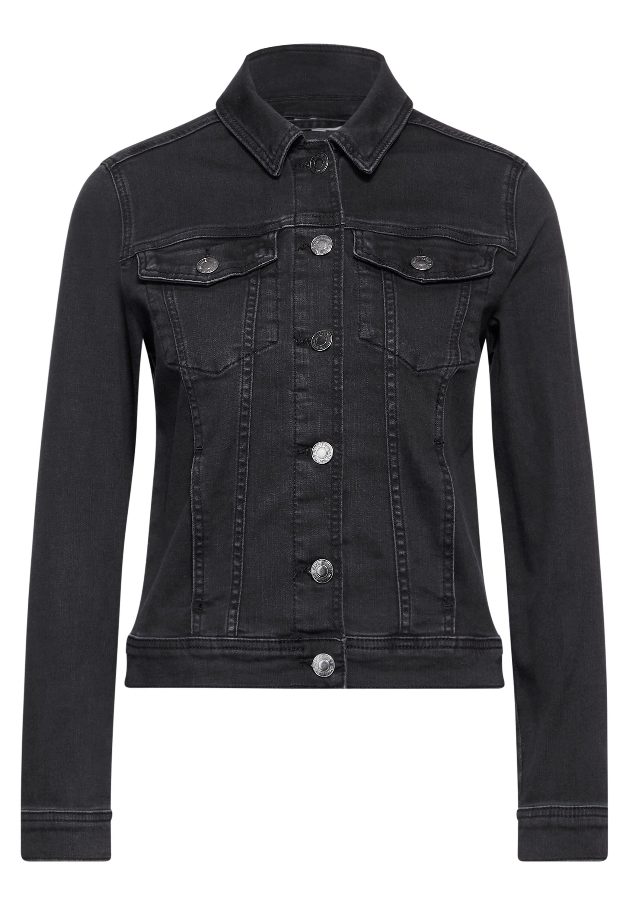 STREET ONE Jeansblazer Jas in gewassen-look