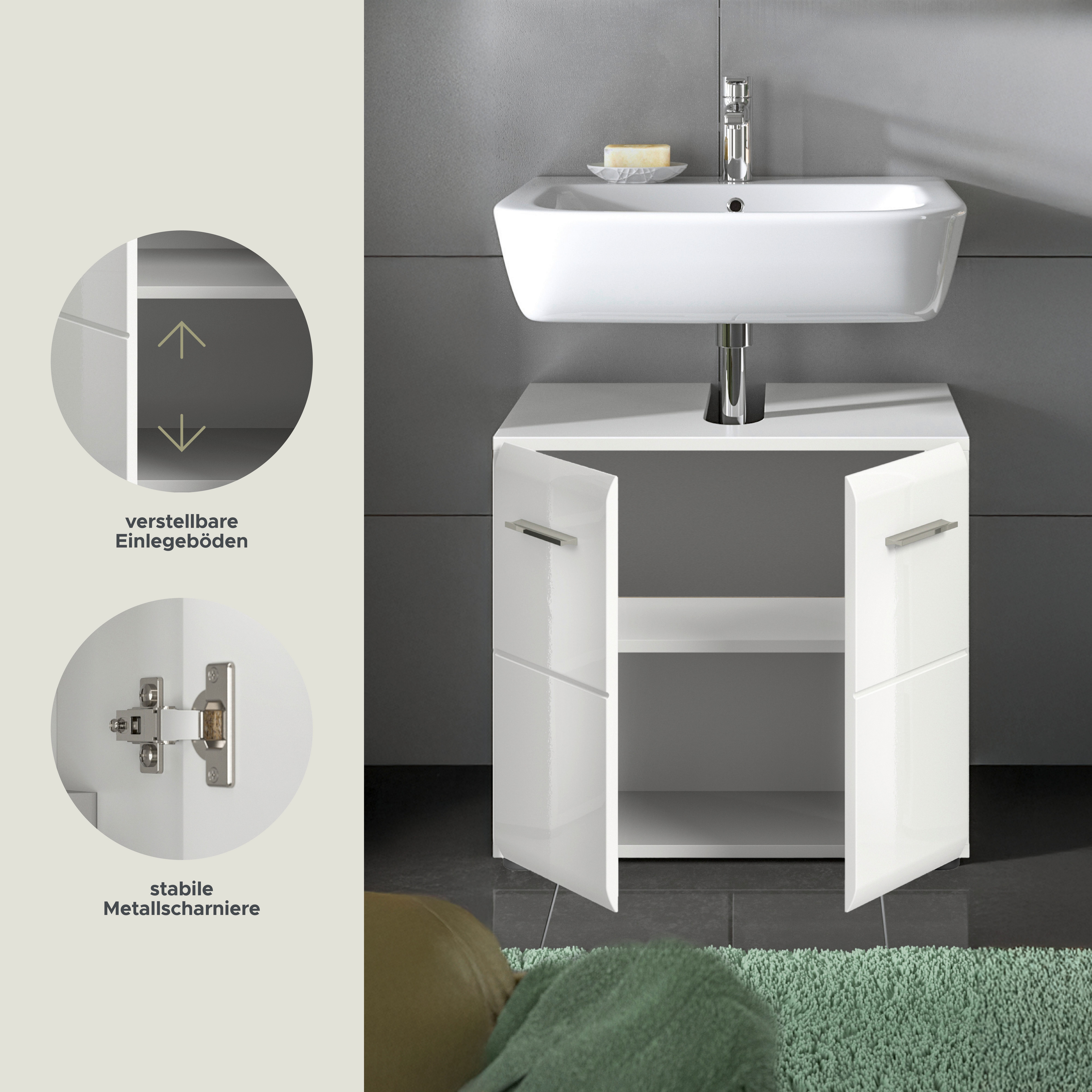 INOSIGN Wastafelonderkast FLORENZ, TOPSELLER!, Breedte 60 cm, 1 legplank, 2 vakken